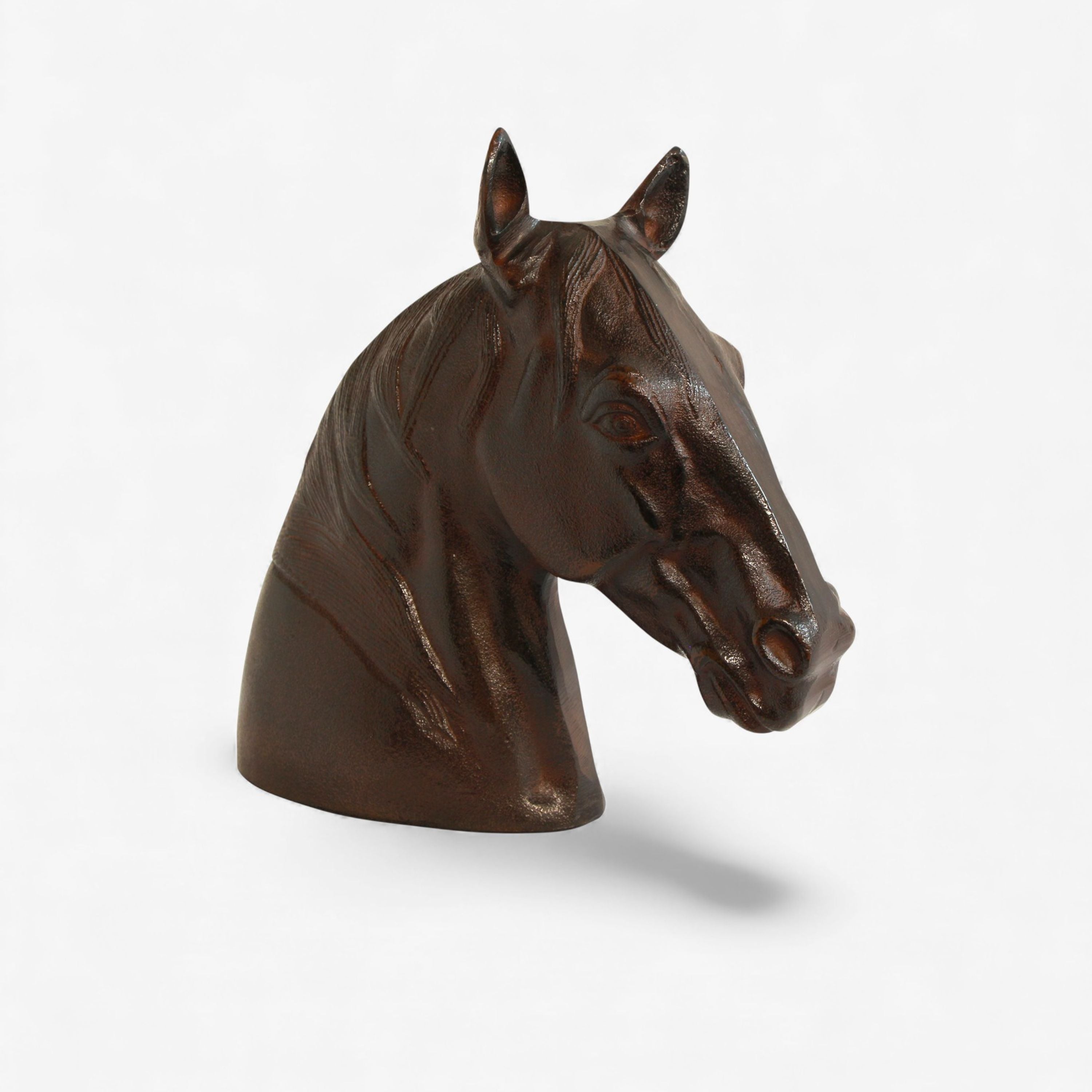 French Country Horse Head Décor Bronze Finish
