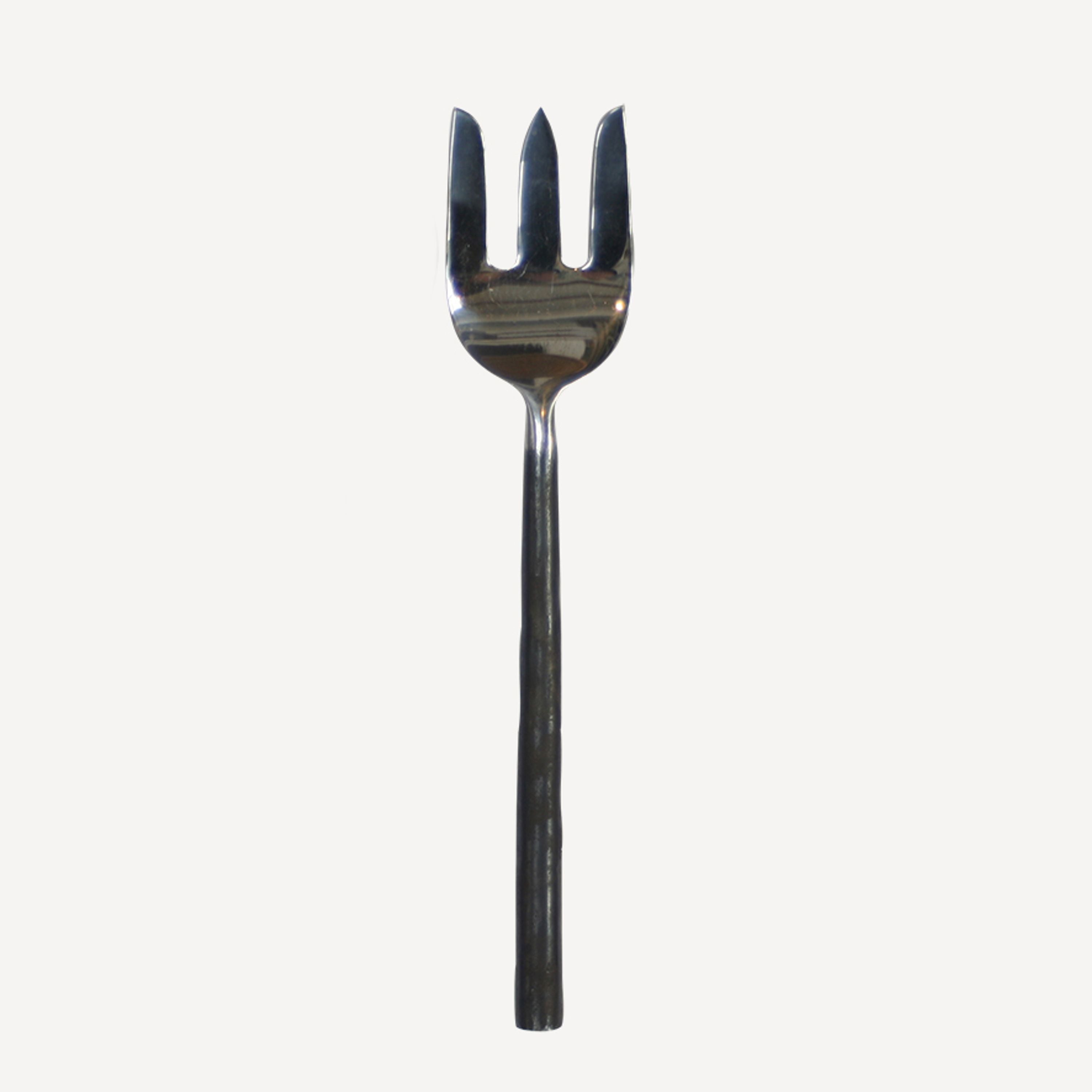 French Country Black Handle Serving Fork Small