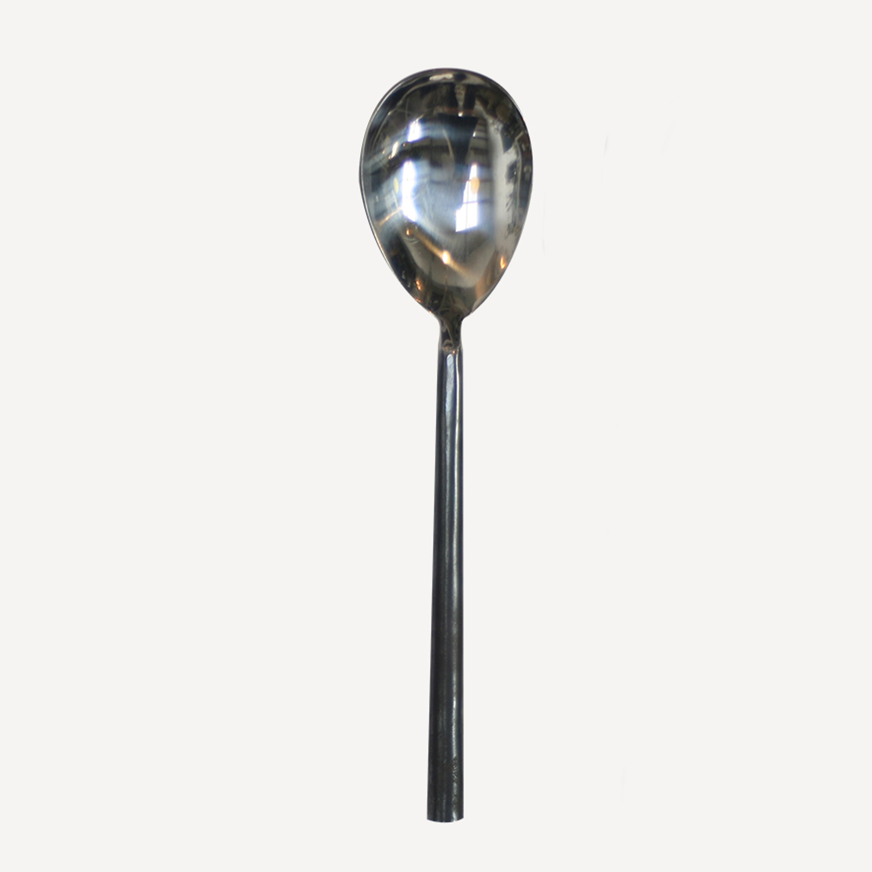 French Country Black Handle Serving Spoon Medium