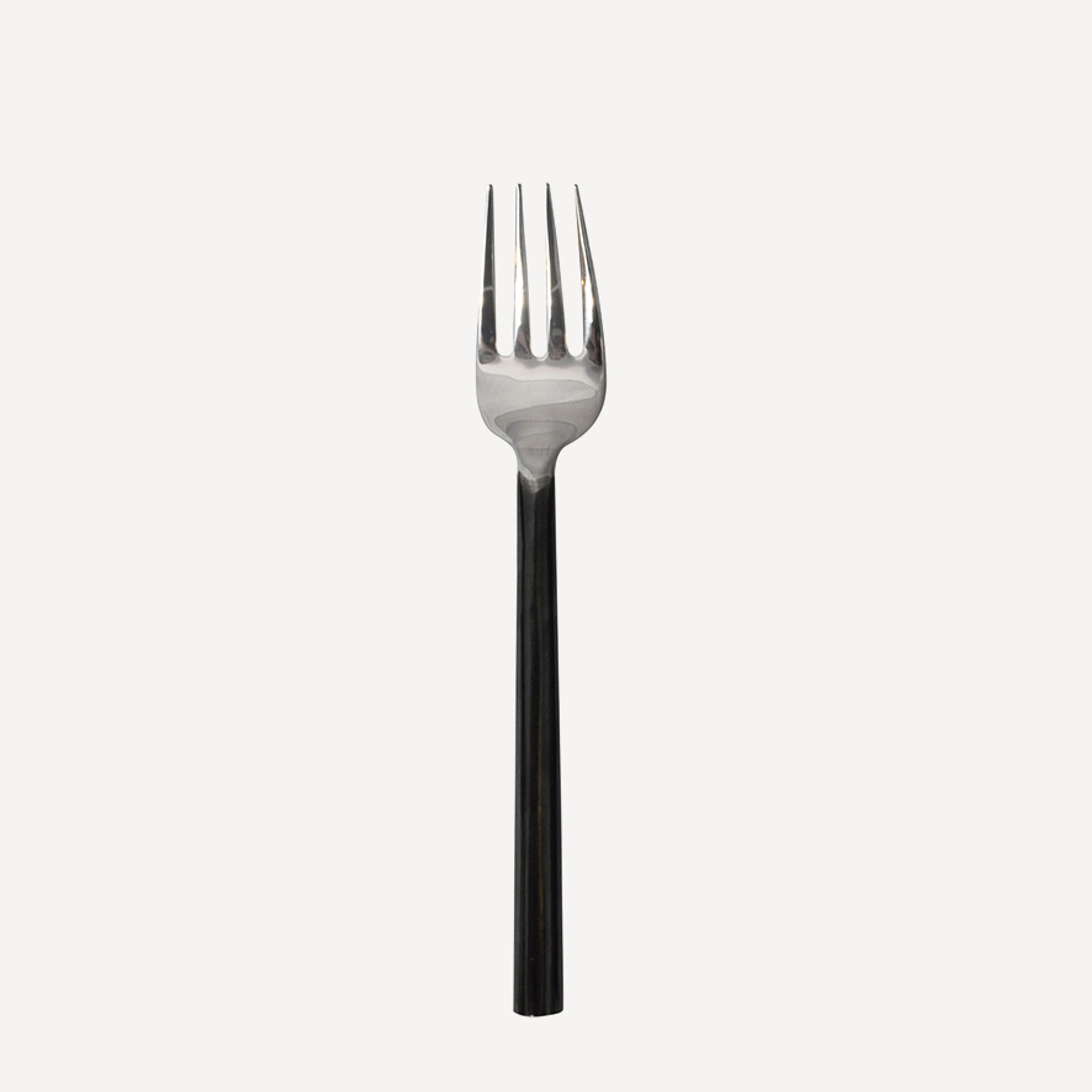 French Country Black Handle Dessert Fork