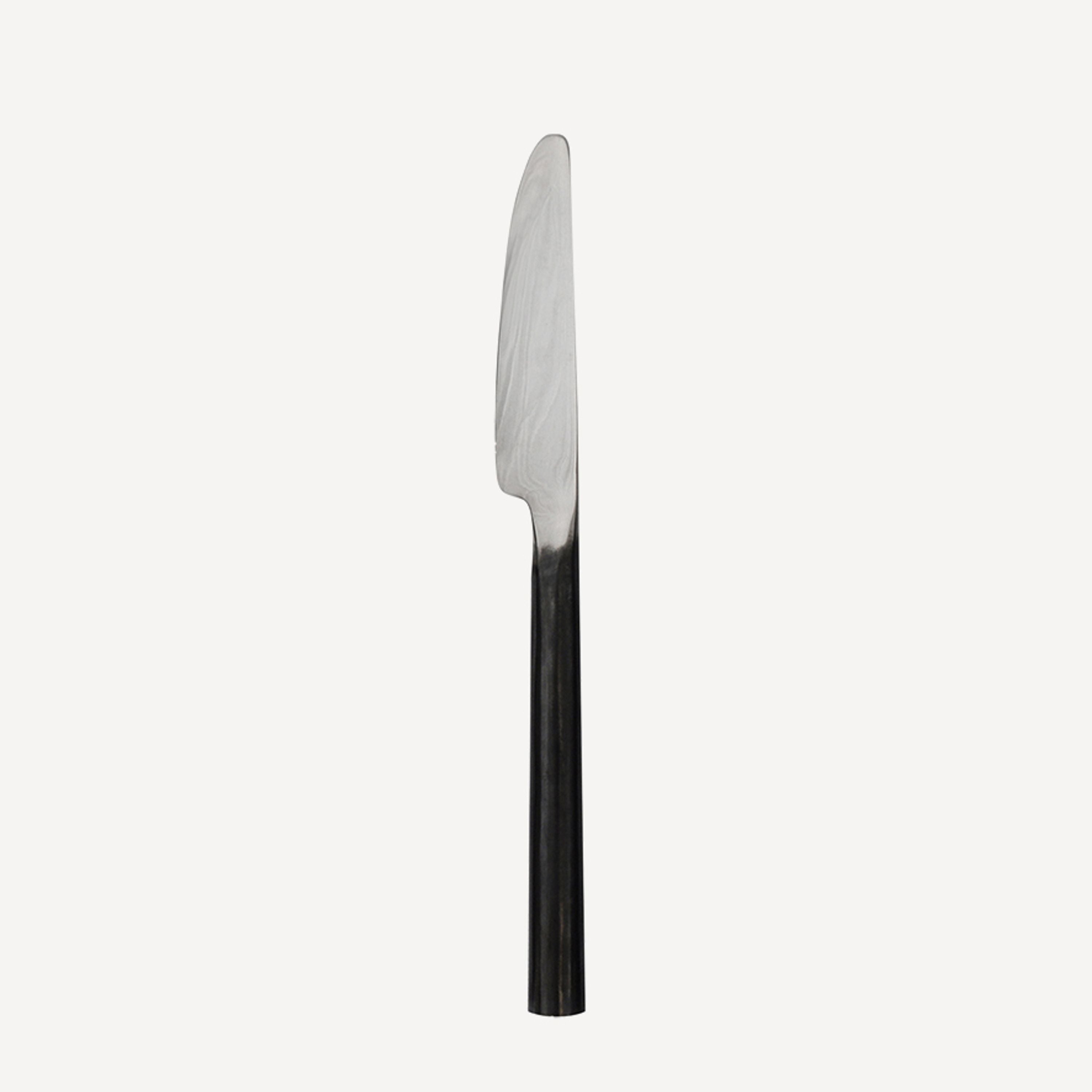 French Country Black Handle Dessert Knife