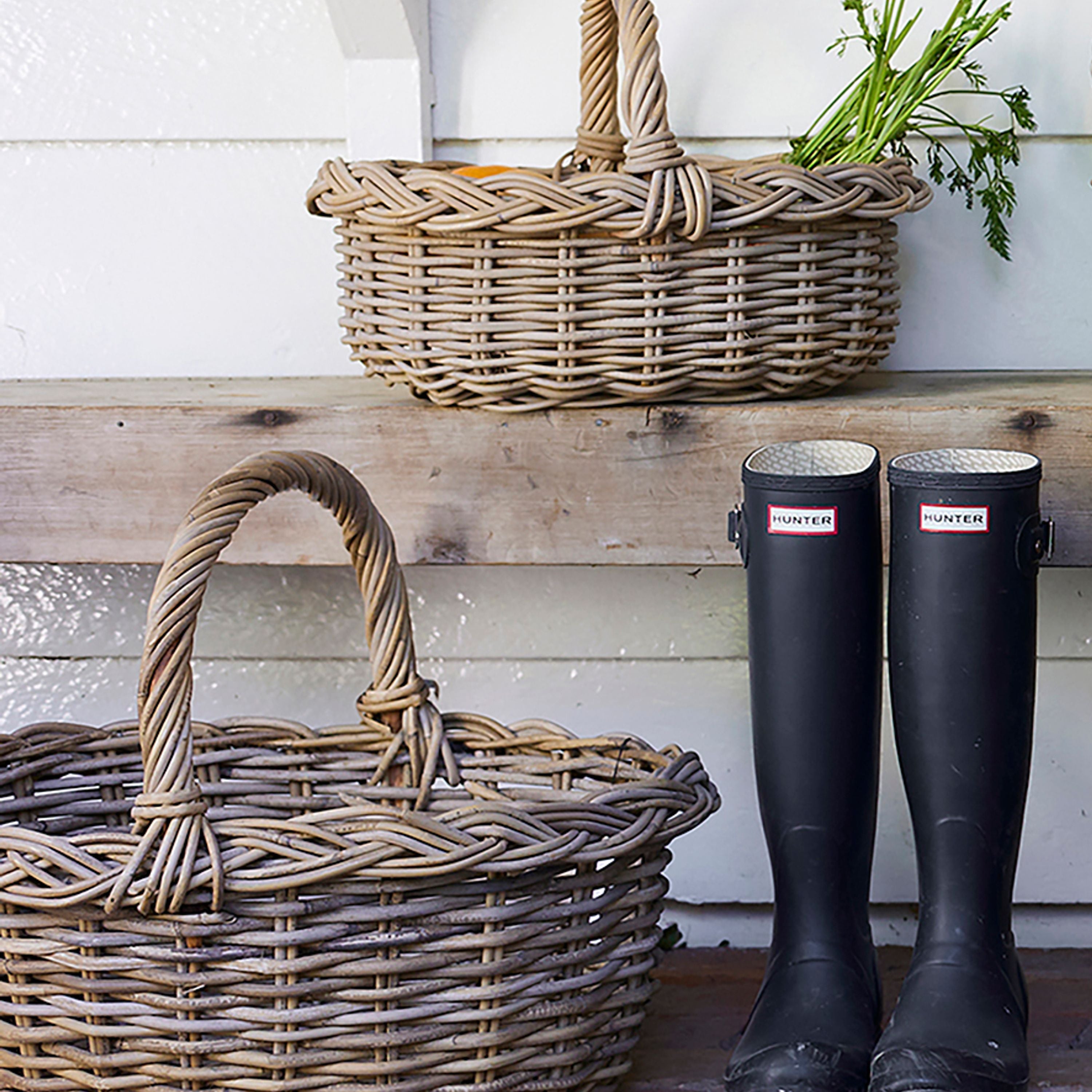 French Country Grove Oval Harvest Basket (2 Pack)