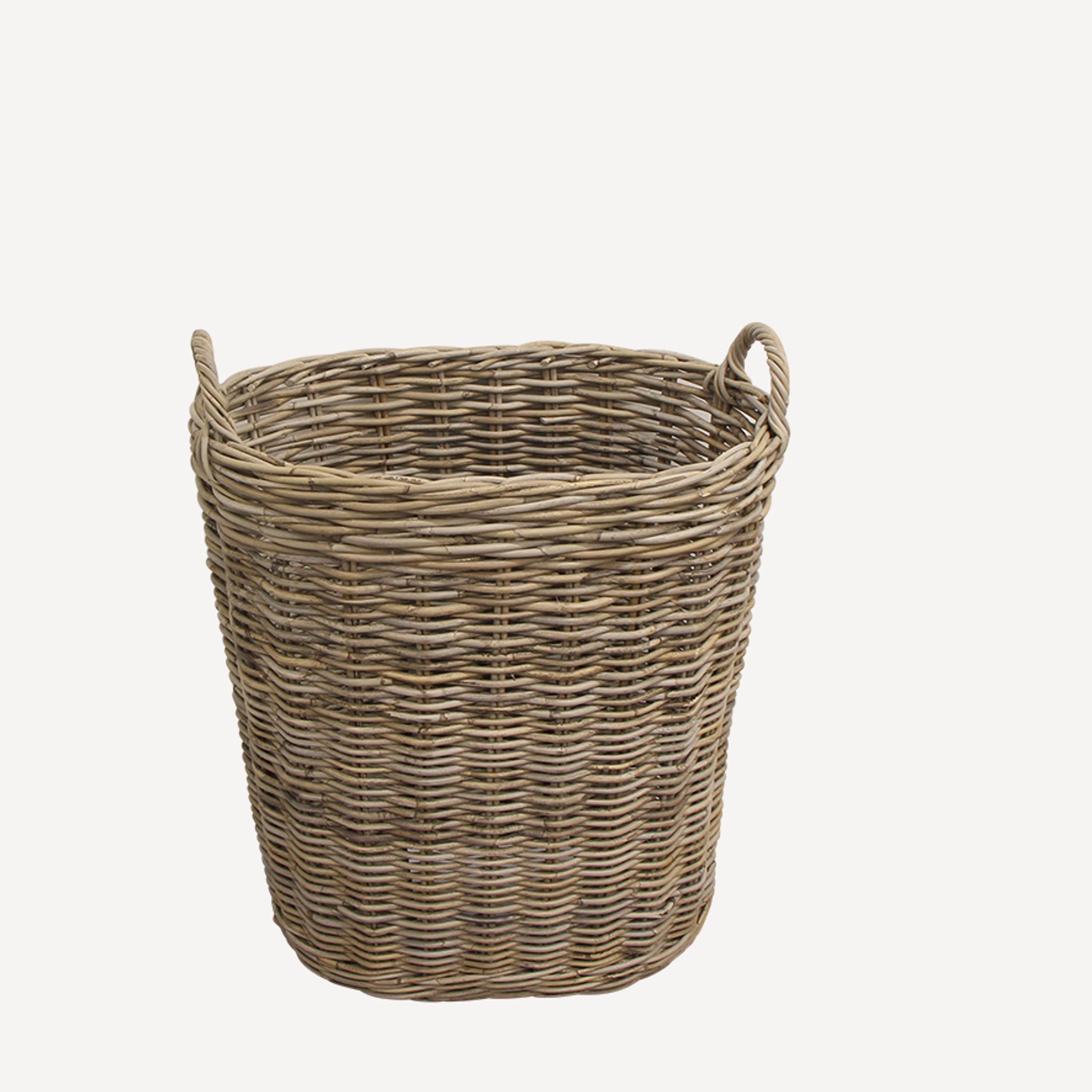 French Country Grove Tall Oval Basket