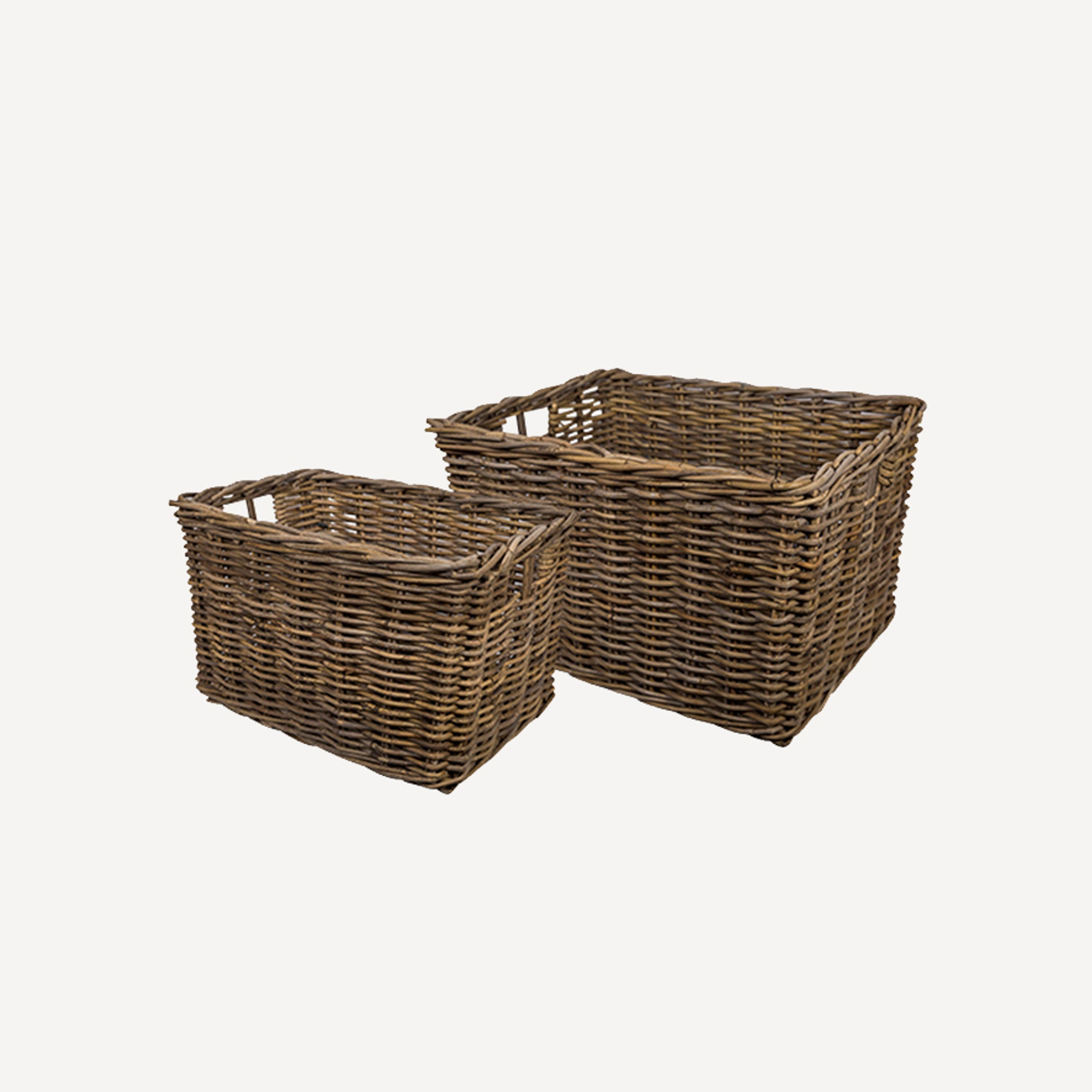 French Country Grove Rectangle Storage Baskets (2 Pack)
