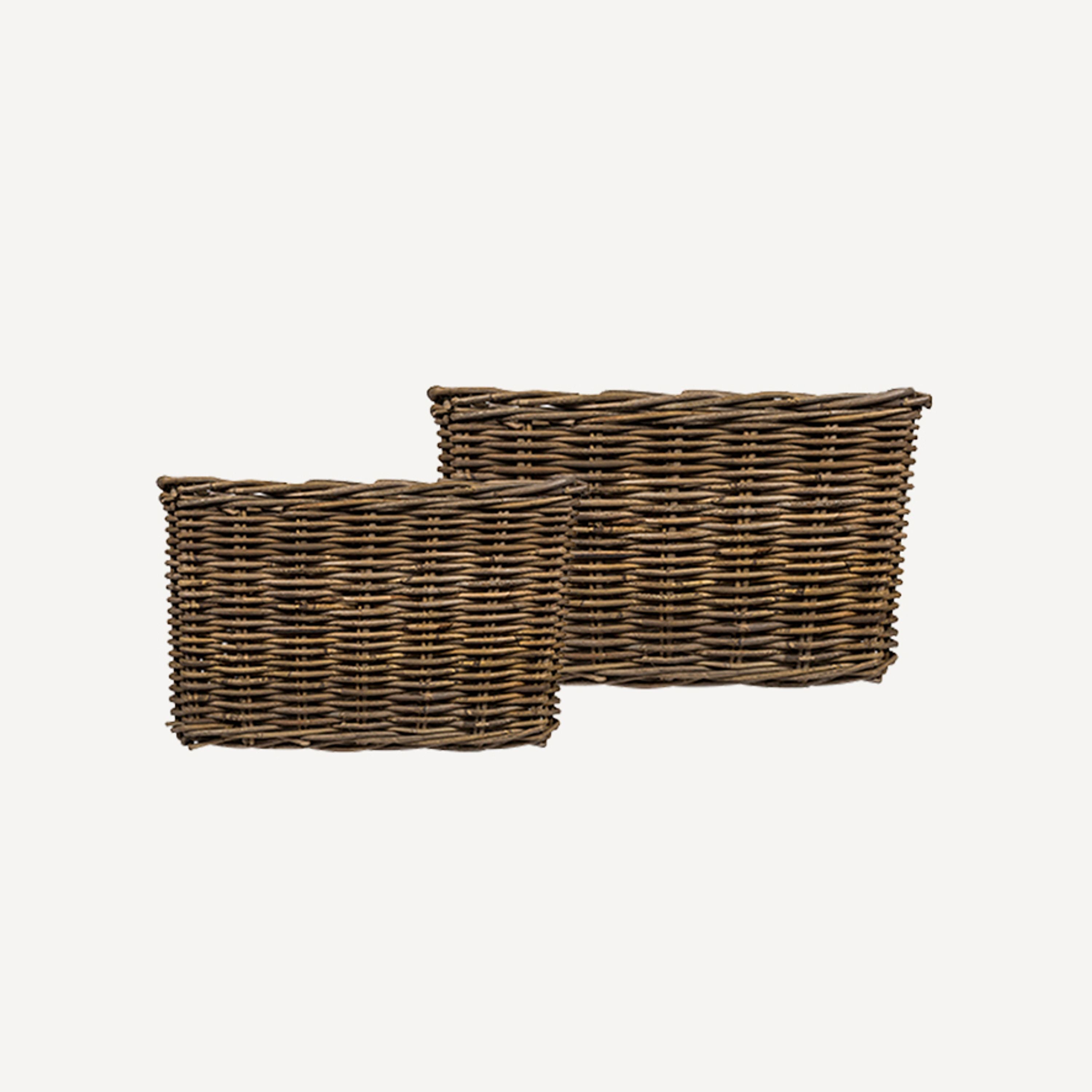 French Country Grove Rectangle Storage Baskets (2 Pack)