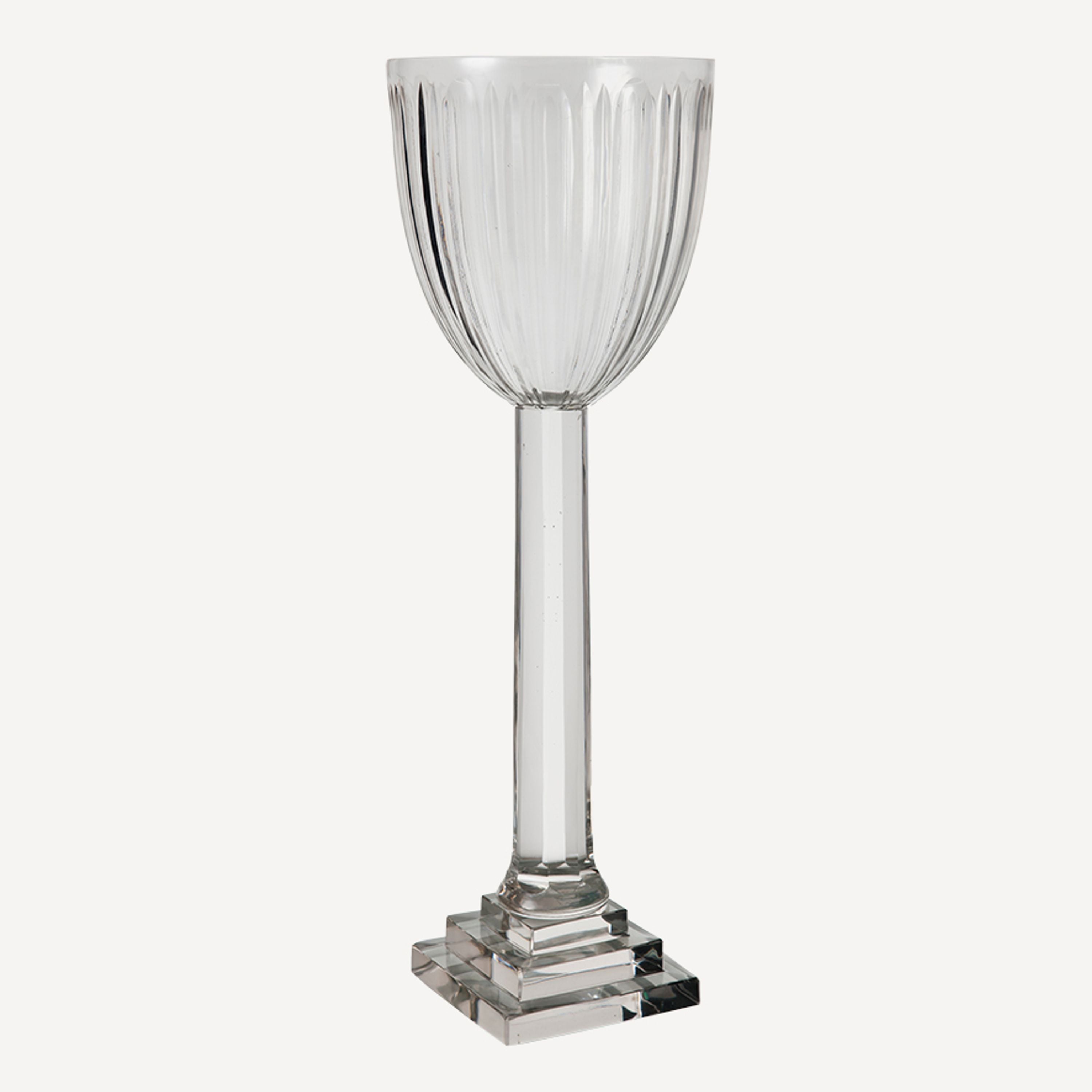 French Country Tall Candle Holder Panelled Cup