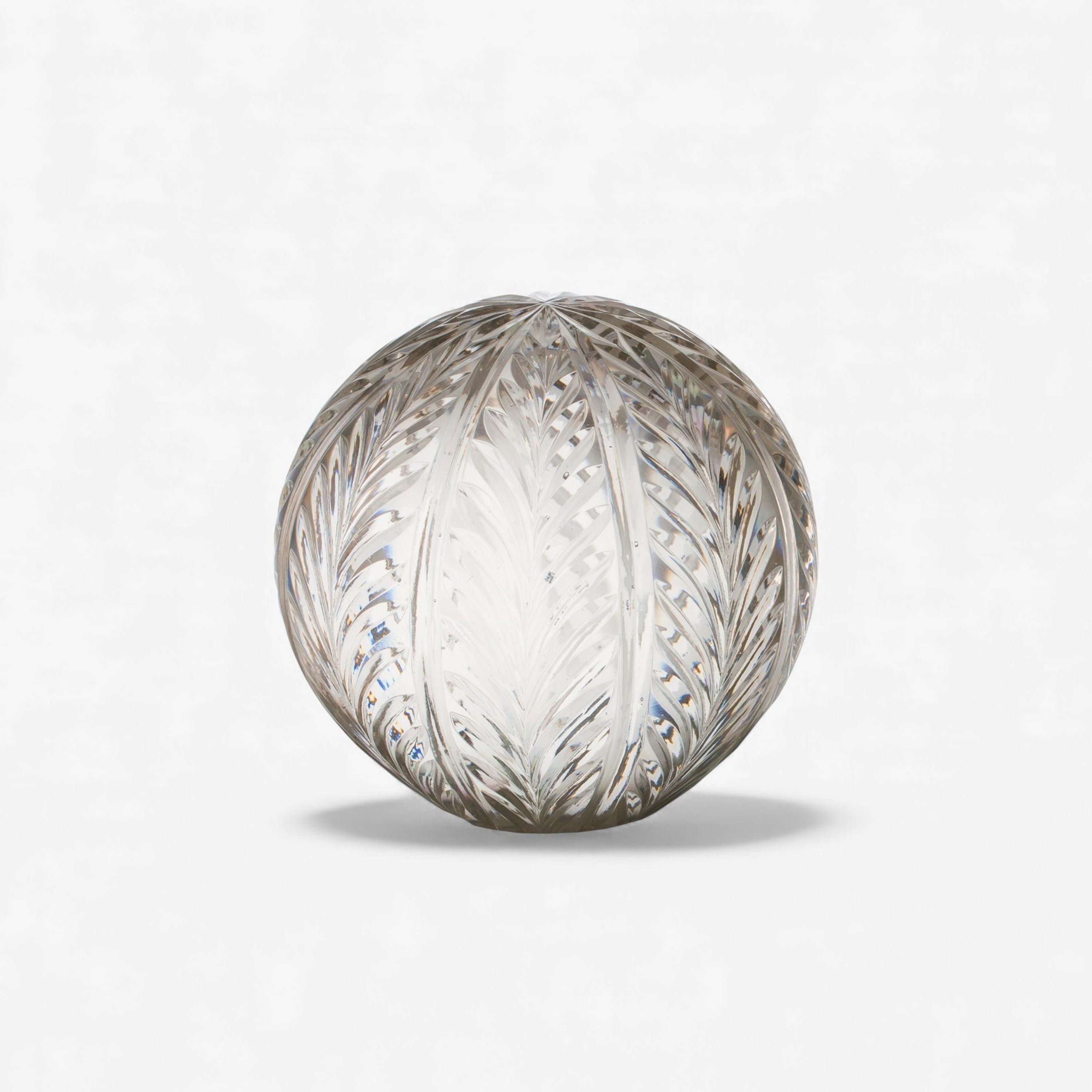 French Country Wing Cut Glass Ball 10cm