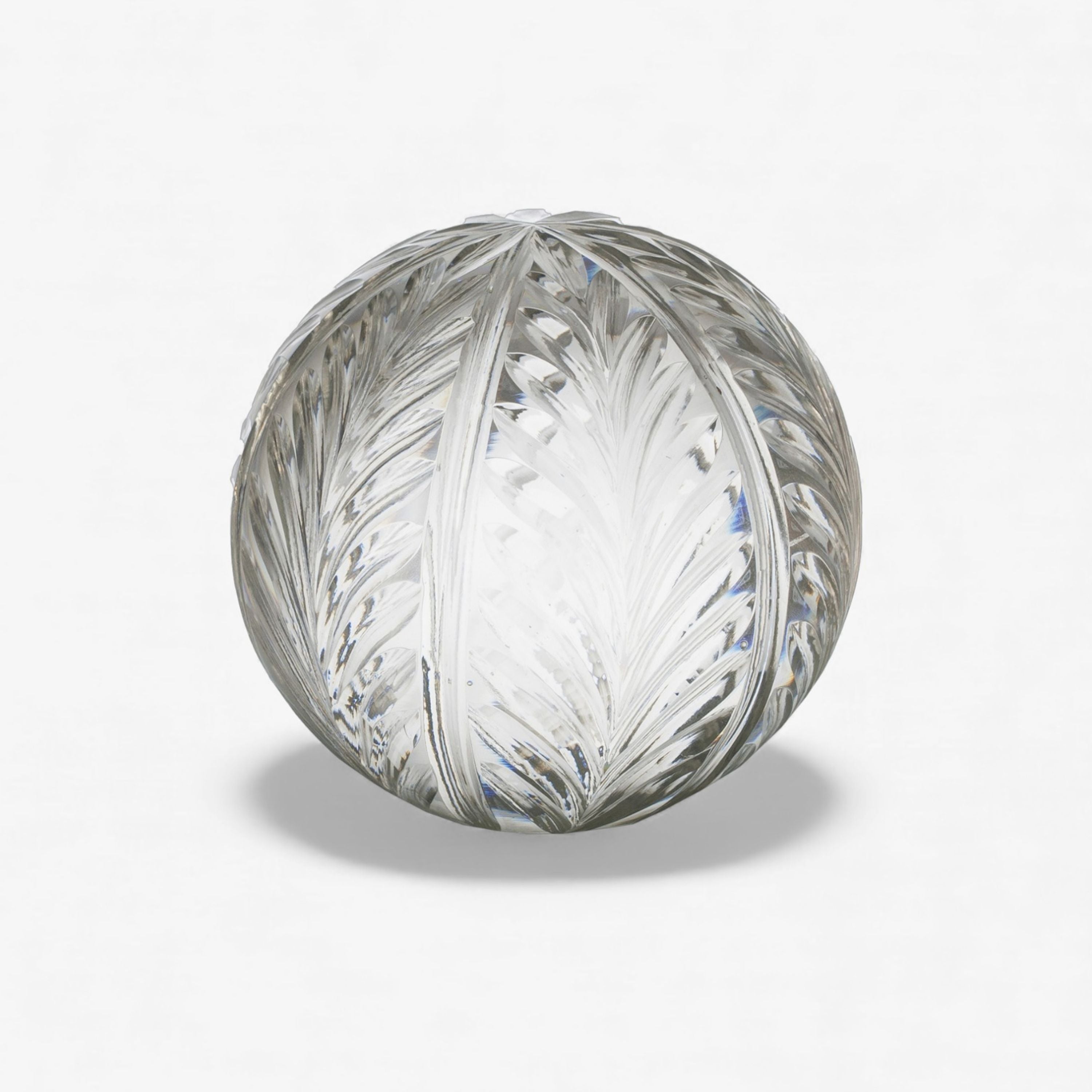 French Country Wing Cut Glass Ball 12cm