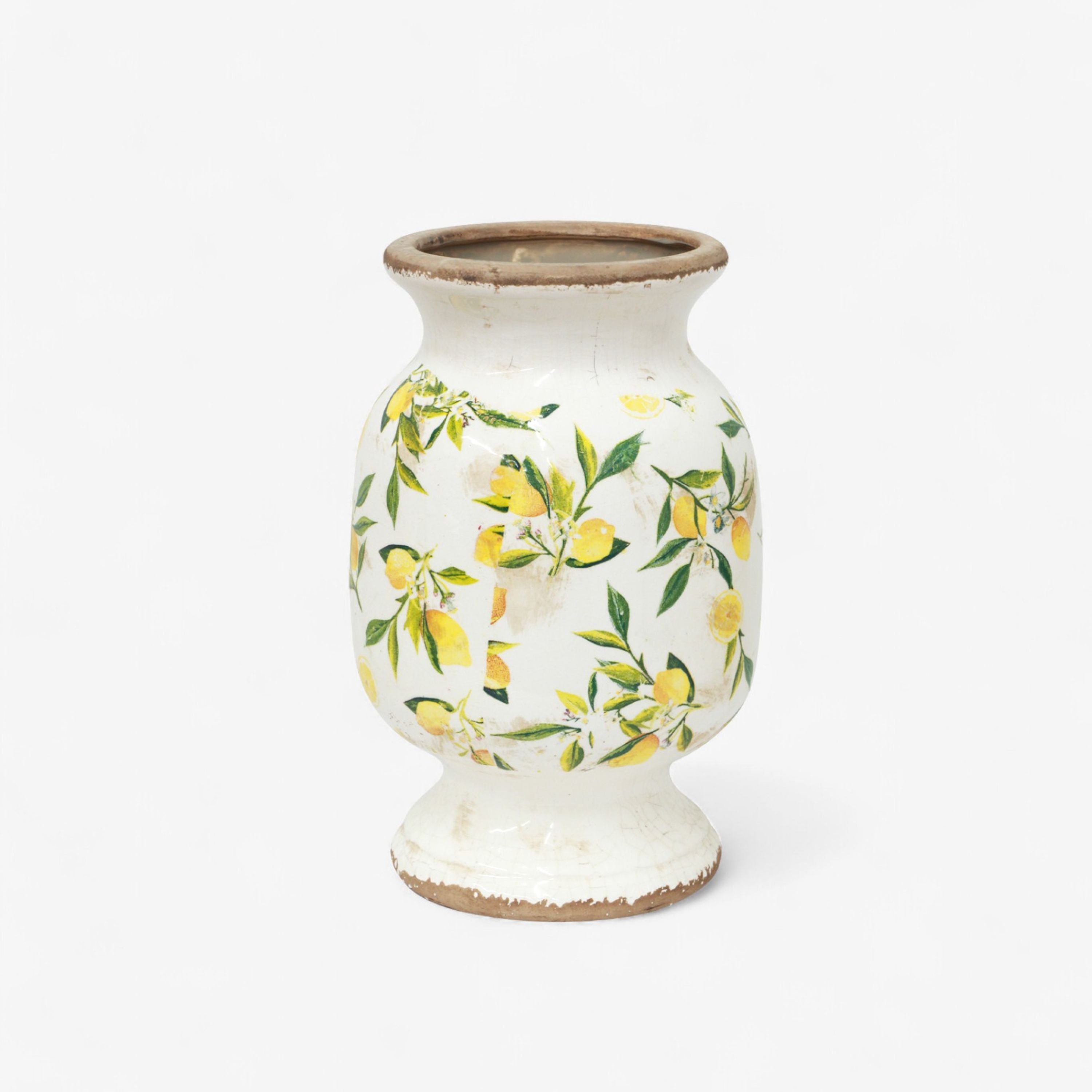 French Country Botanical Lemon Urn