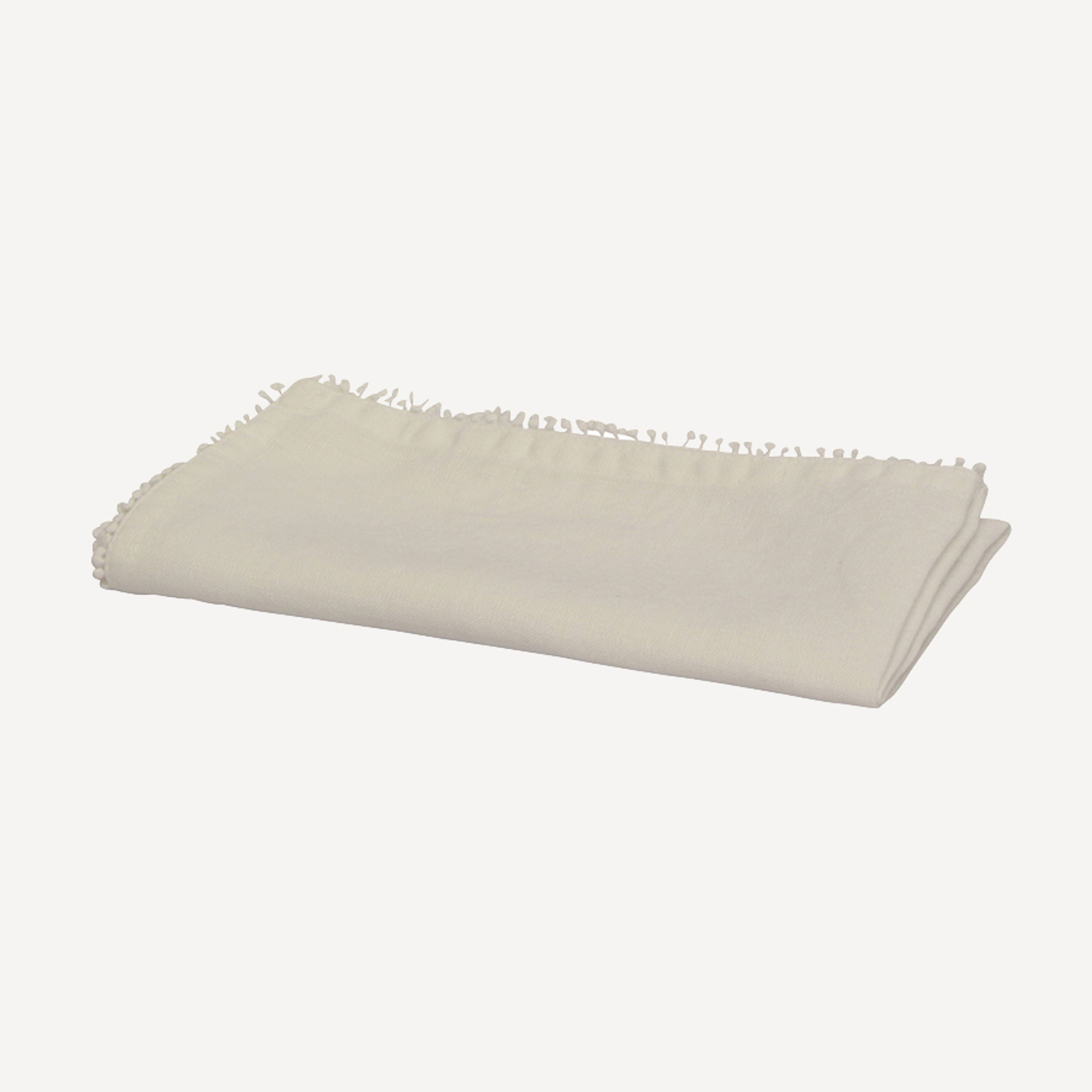 French Country Bauble Napkin White