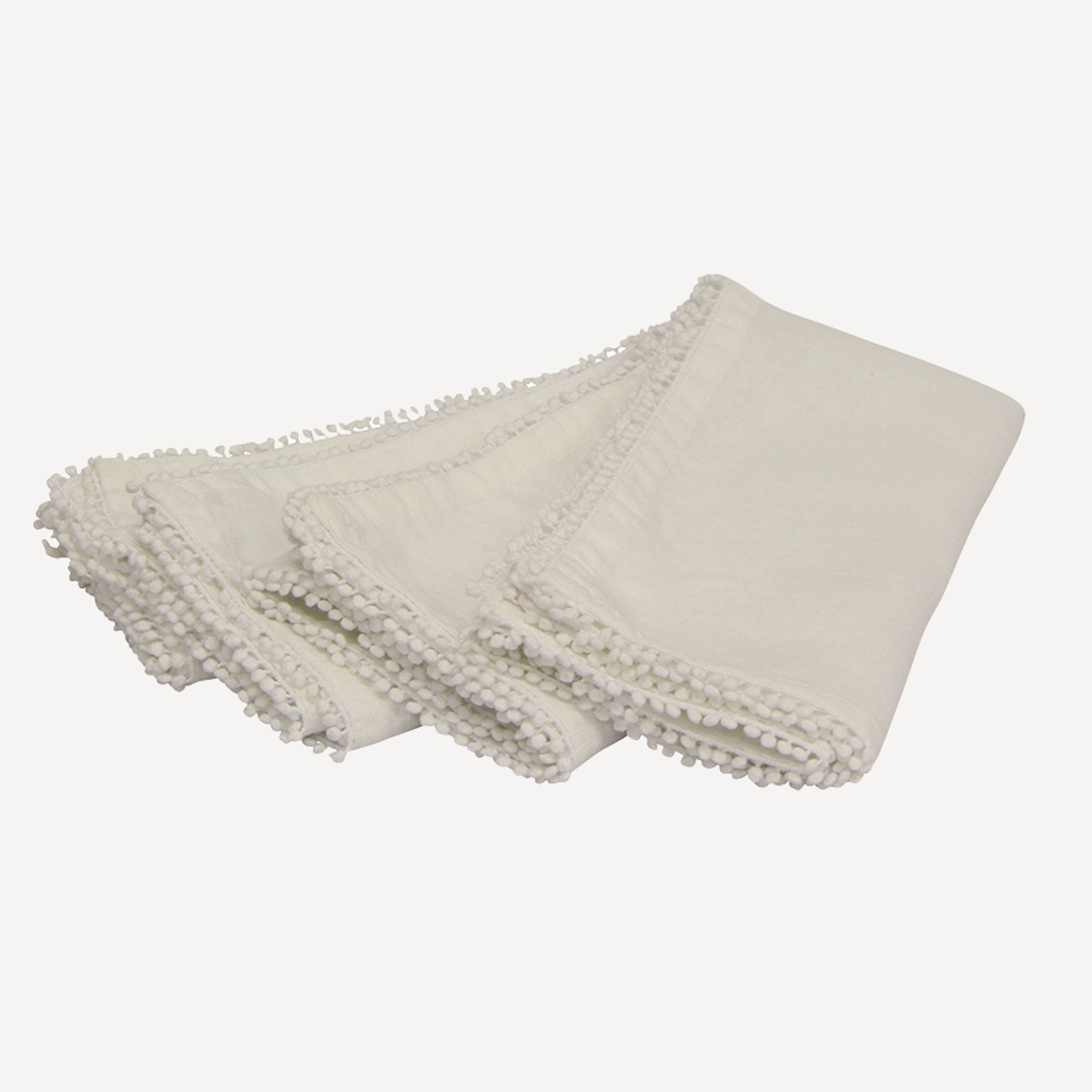French Country Bauble Napkin White