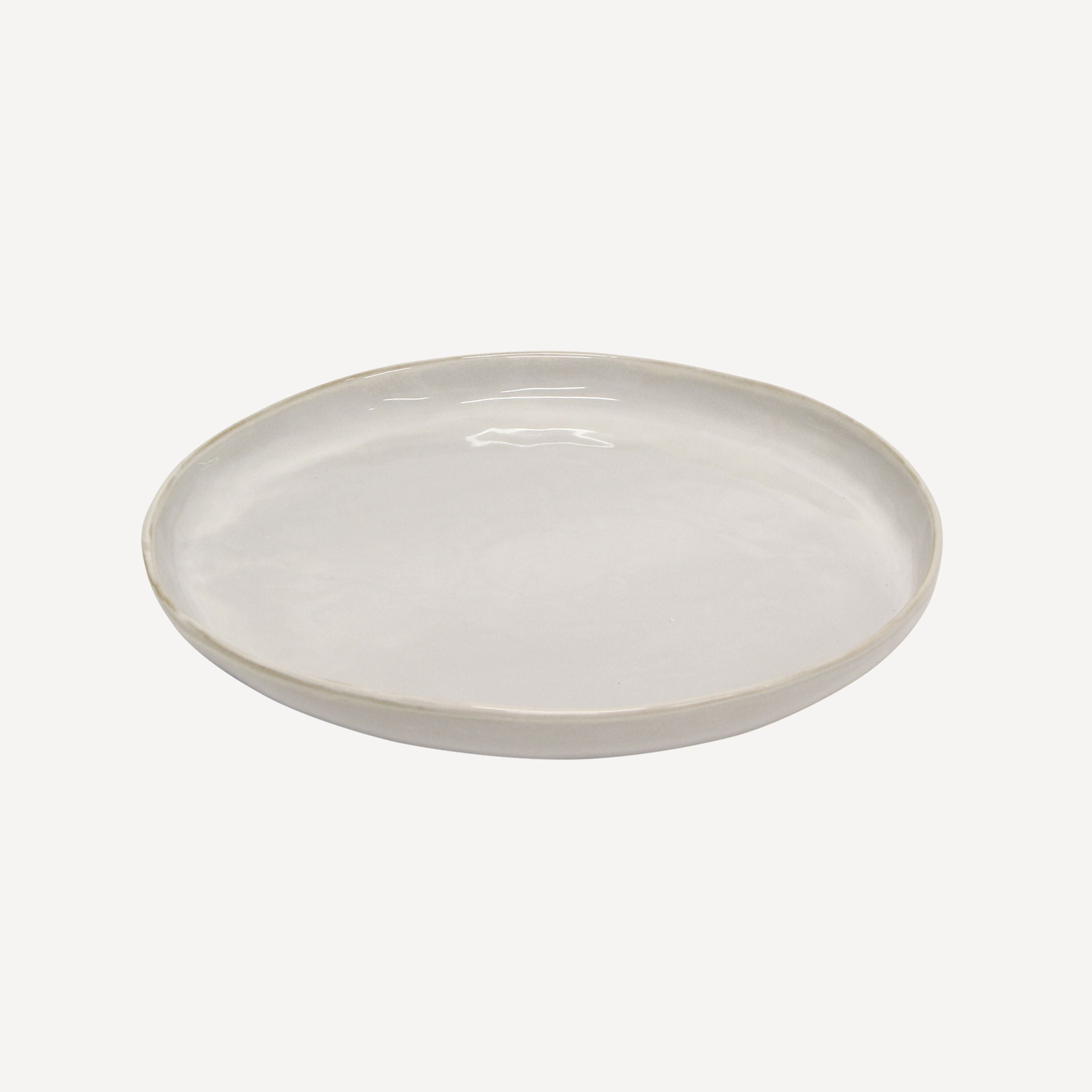 French Country Franco Rustic White Charger Plate