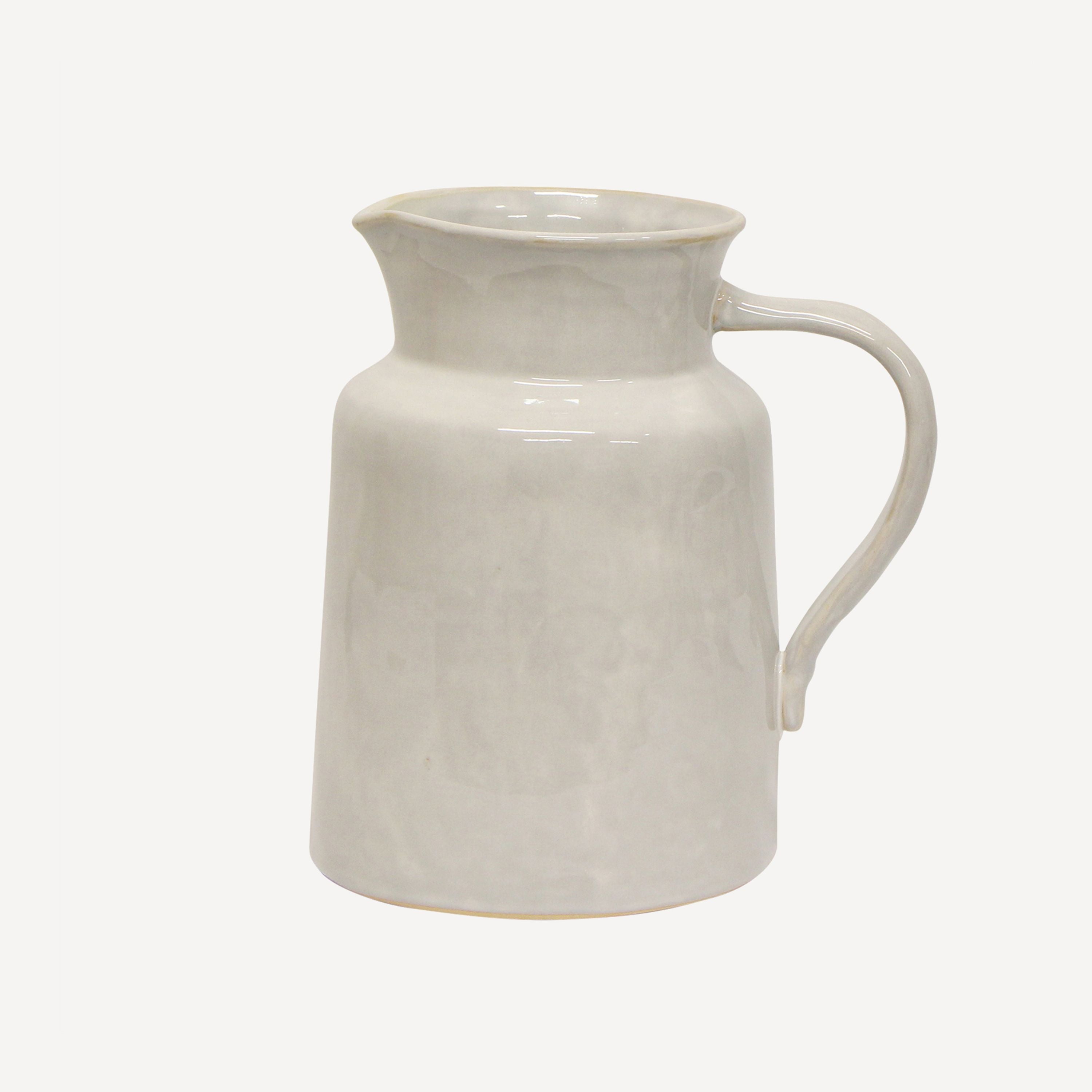 French Country Franco Rustic White Large Jug