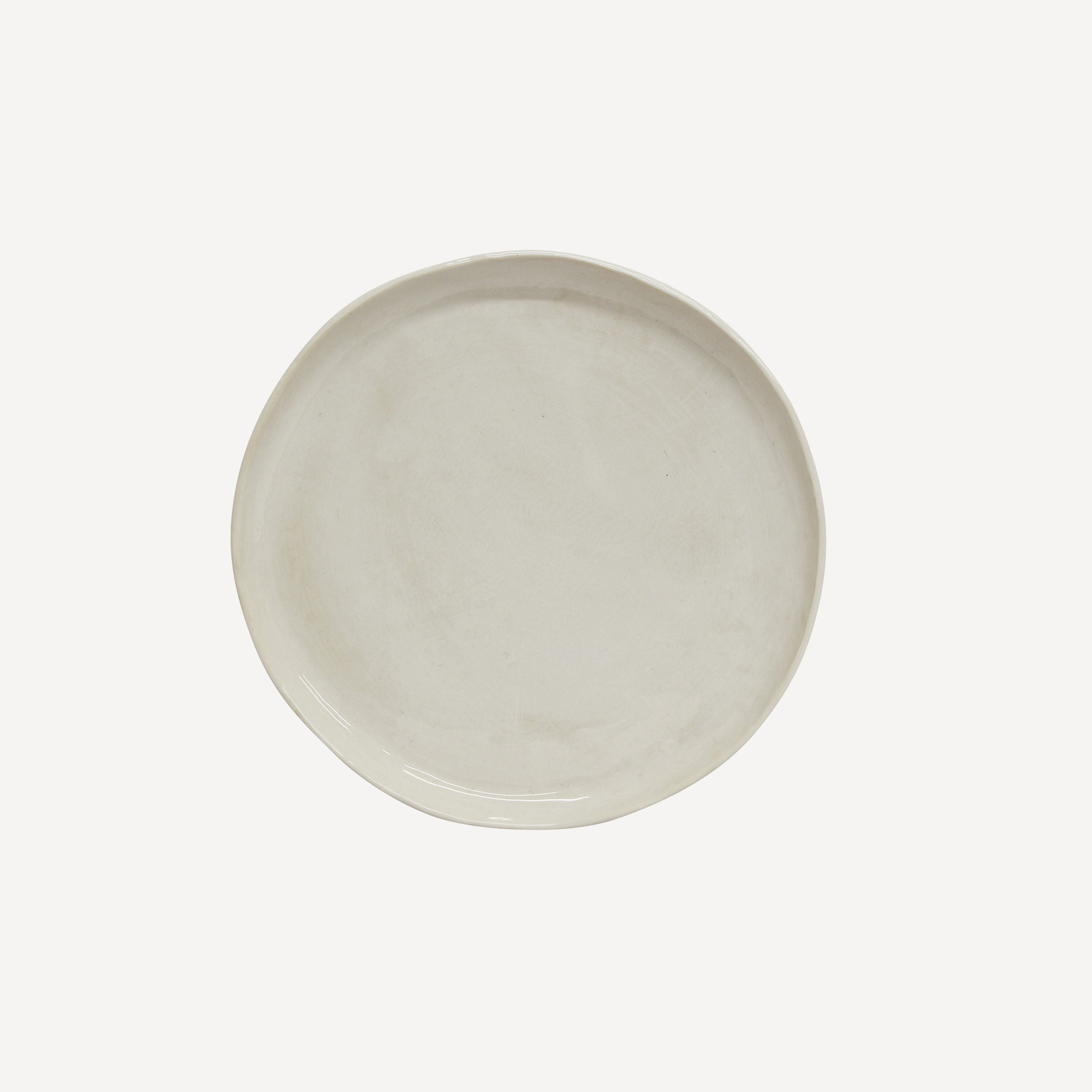 French Country Franco Rustic White Dinner Plate