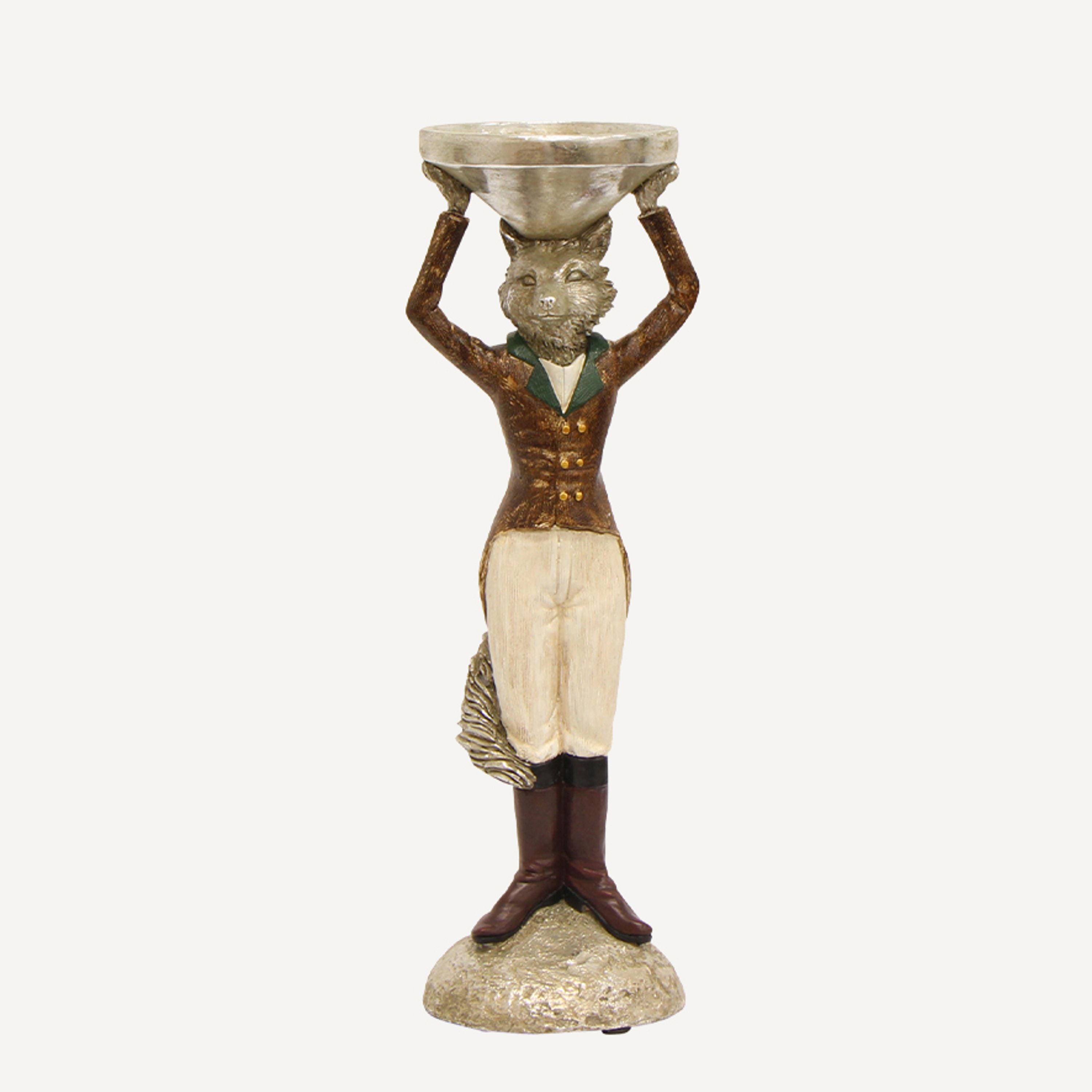 French Country Freddy Fox Candle Holder Tail Right