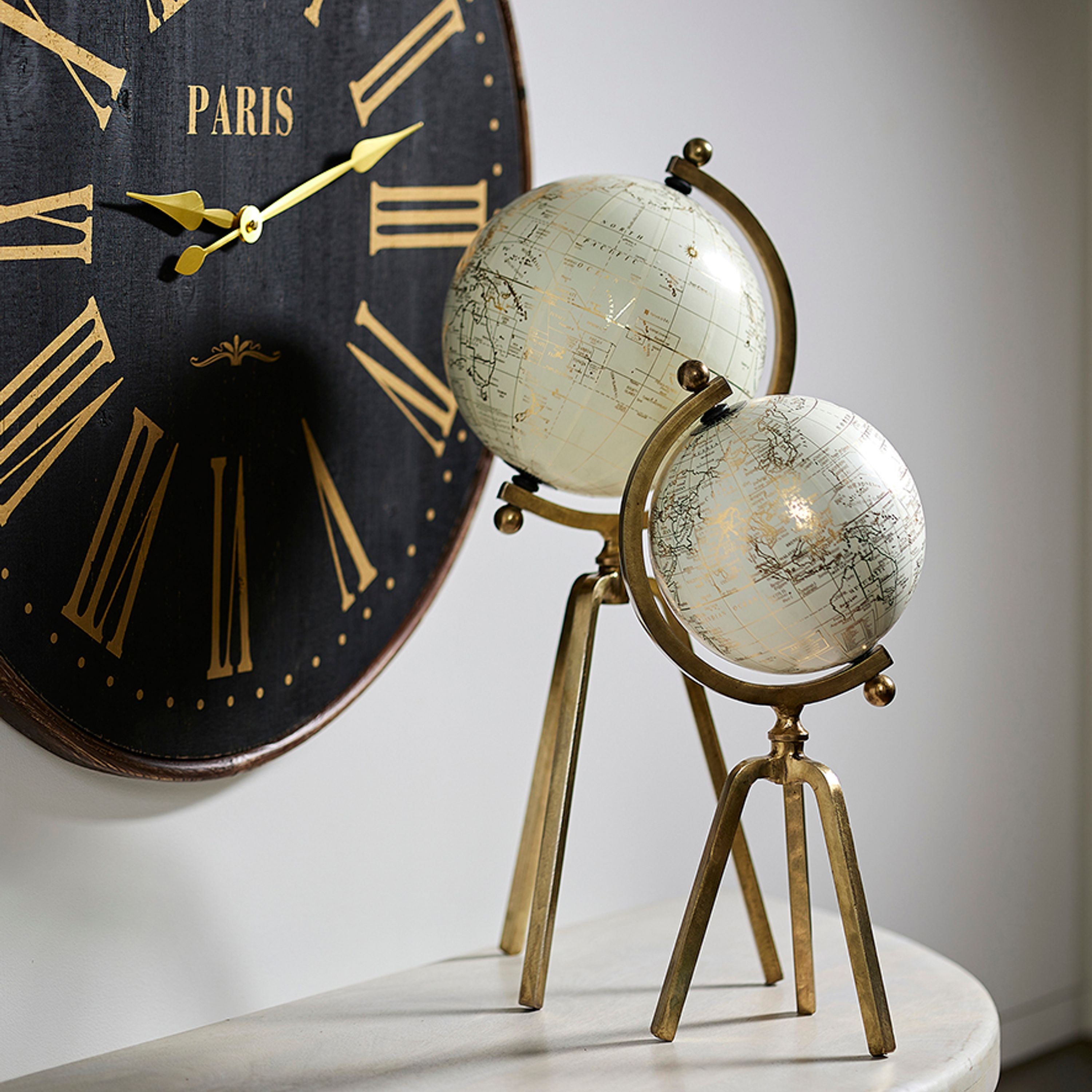 French Country Cream Gold Globe Small