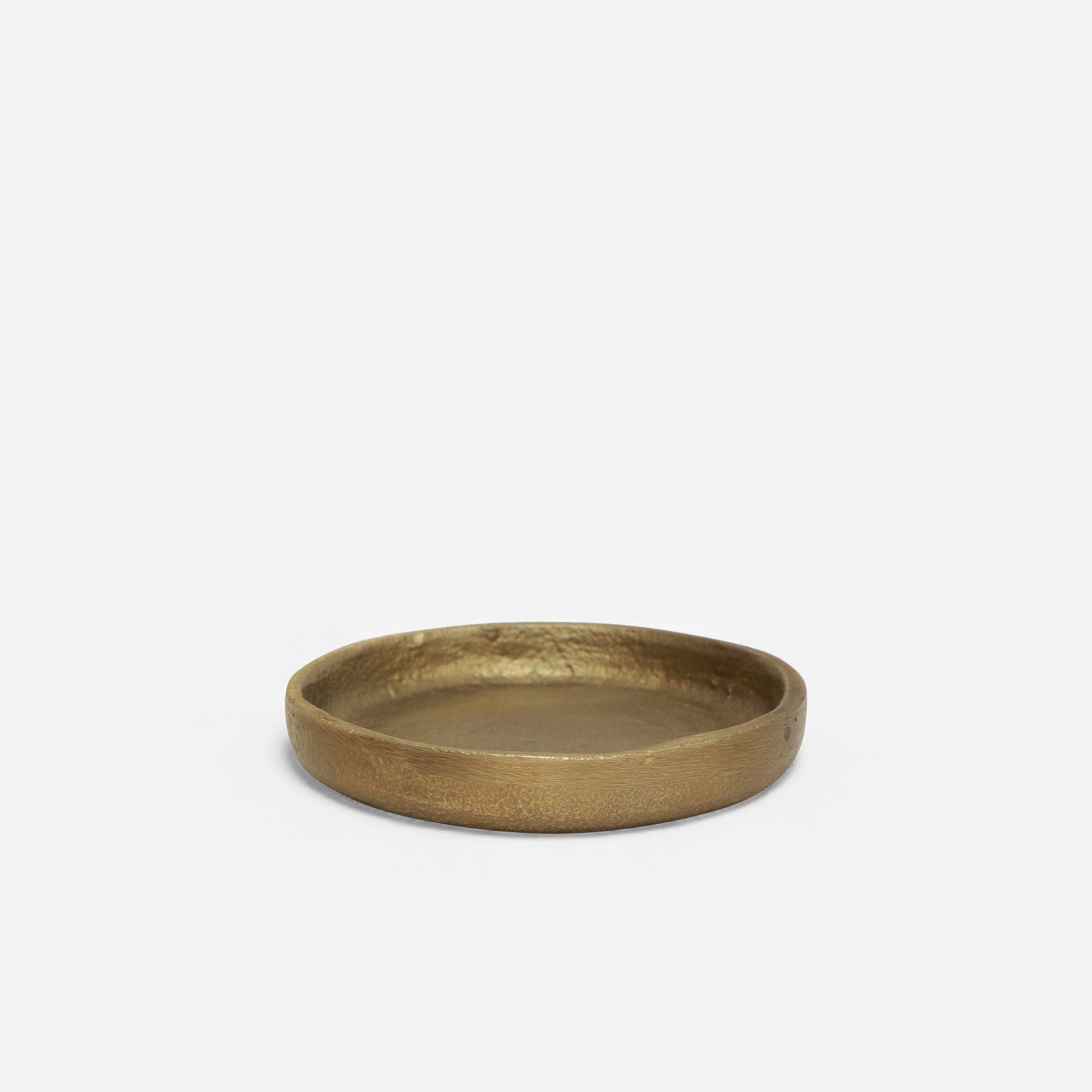 French Country Hand Forged Brass Plate Small