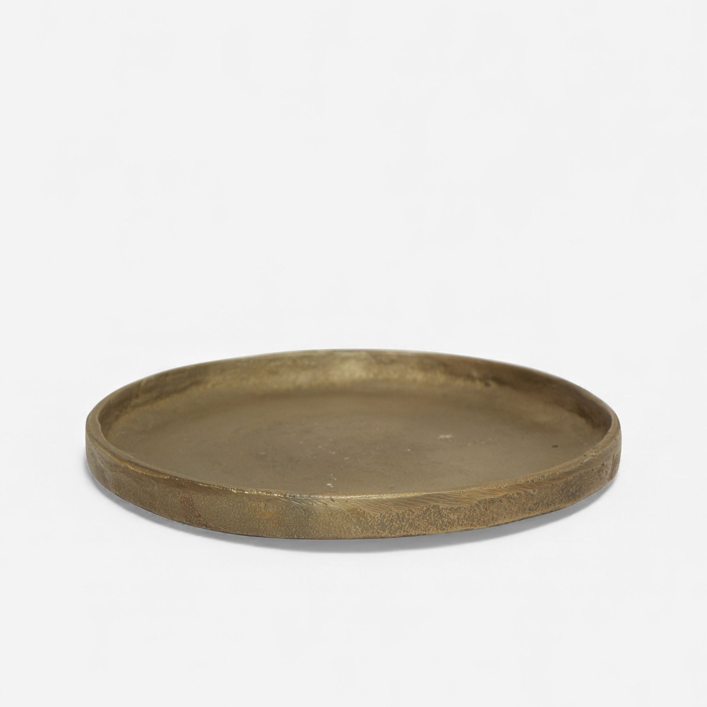 French Country Hand Forged Brass Plate Large