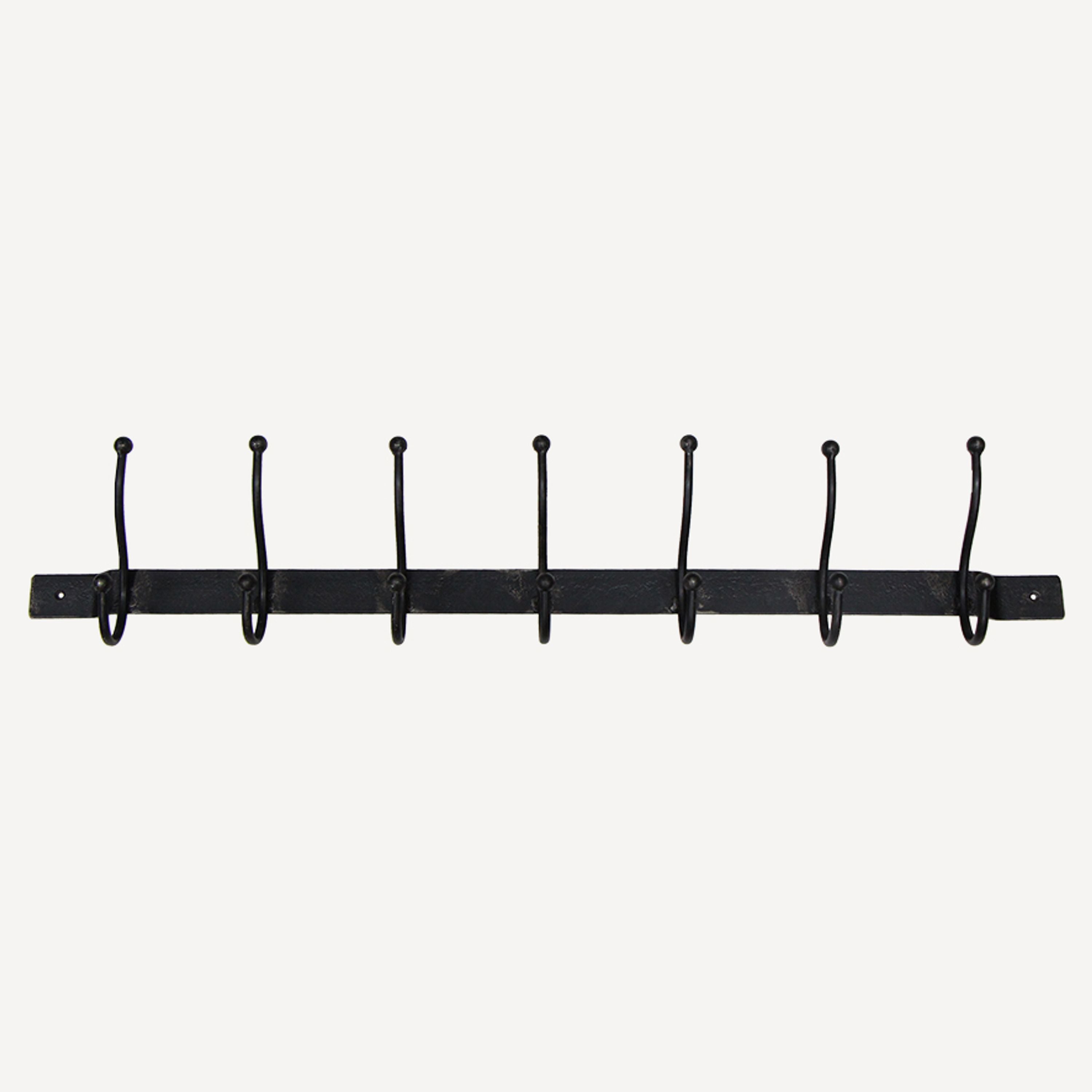 French Country Old Metal 7 Hook Bar