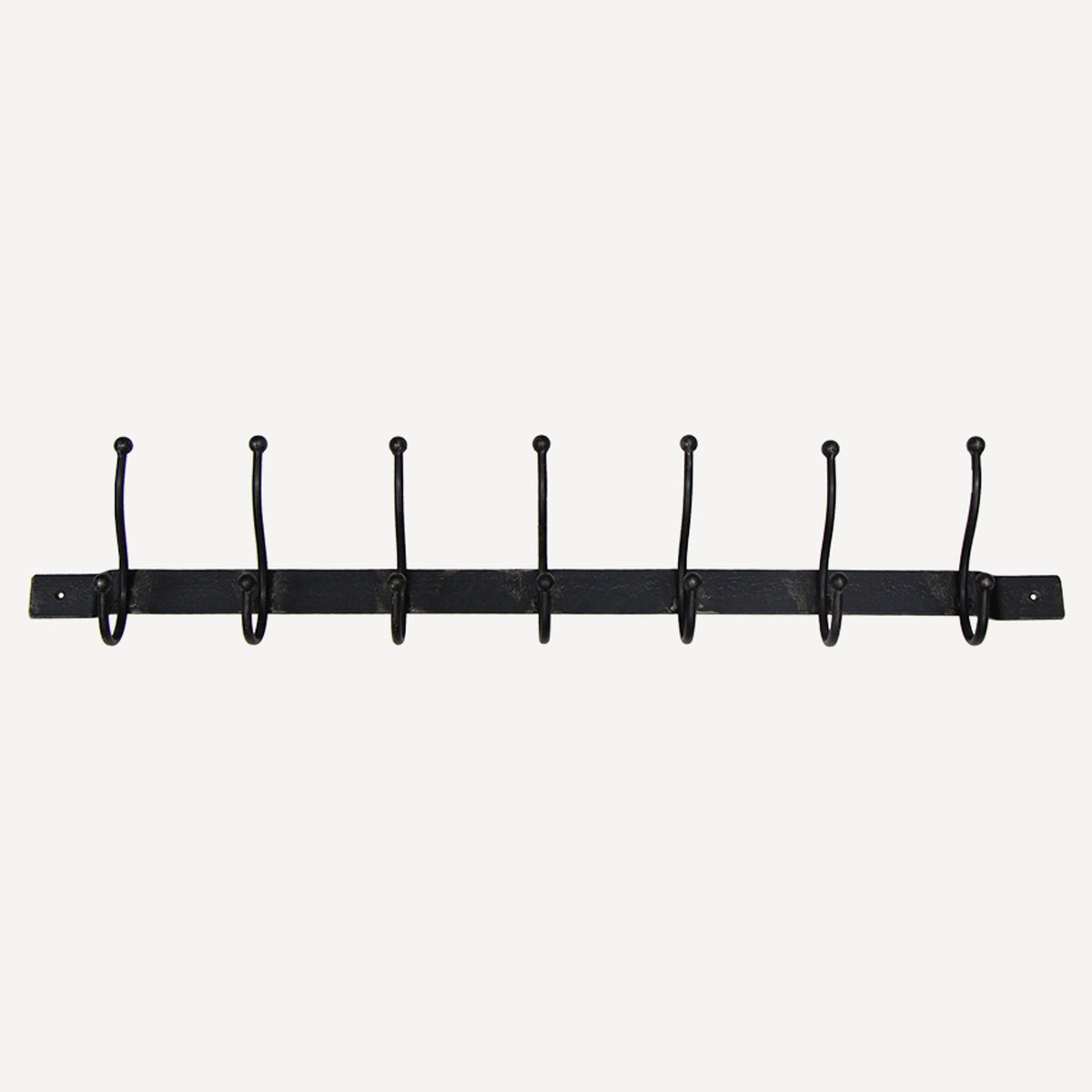 French Country Old Metal 7 Hook Bar