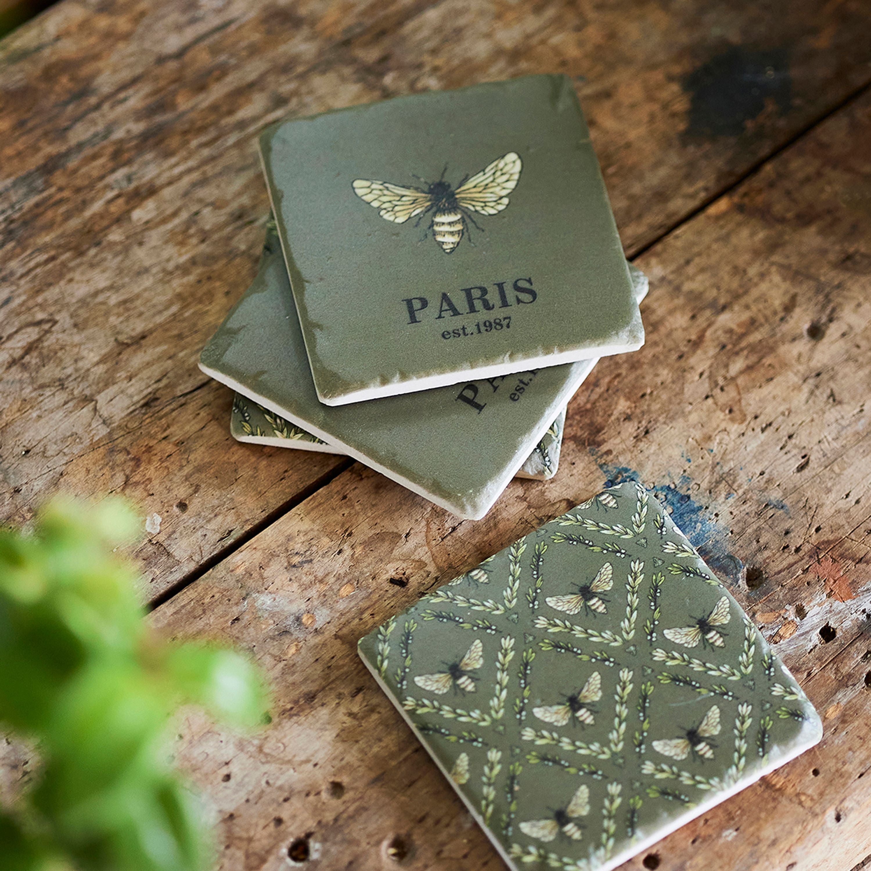 French Country Bee Hive Coasters (4 Pack)