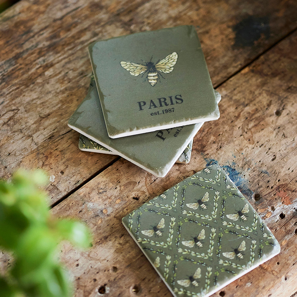 French Country Bee Hive Coasters (4 Pack)