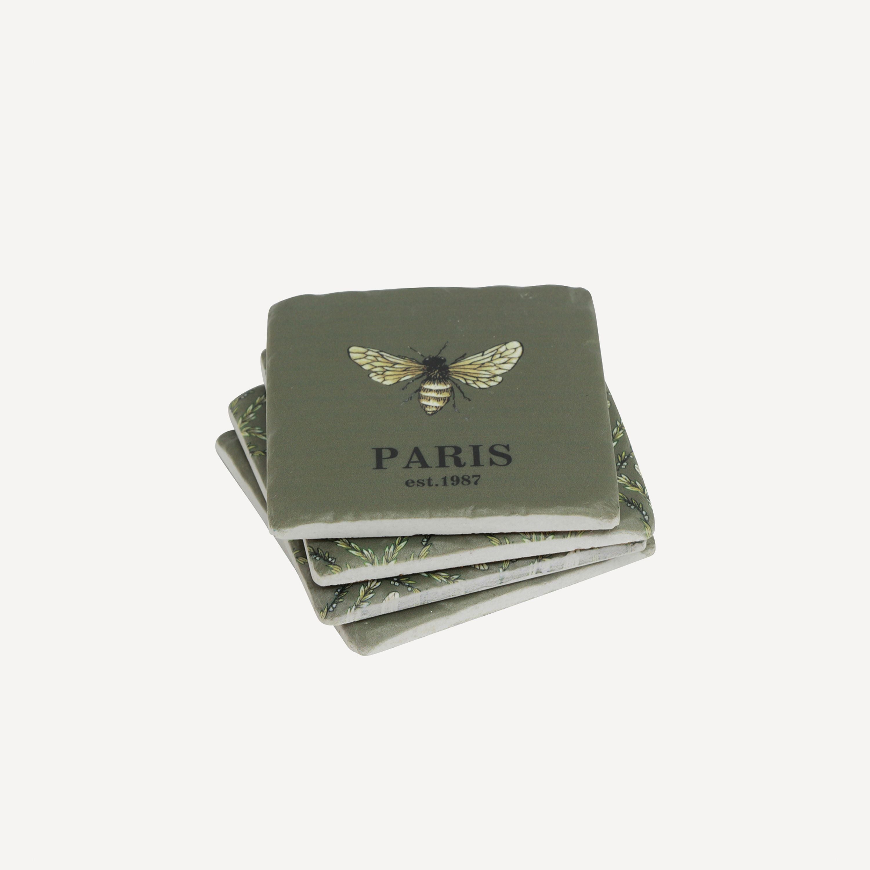 French Country Bee Hive Coasters (4 Pack)