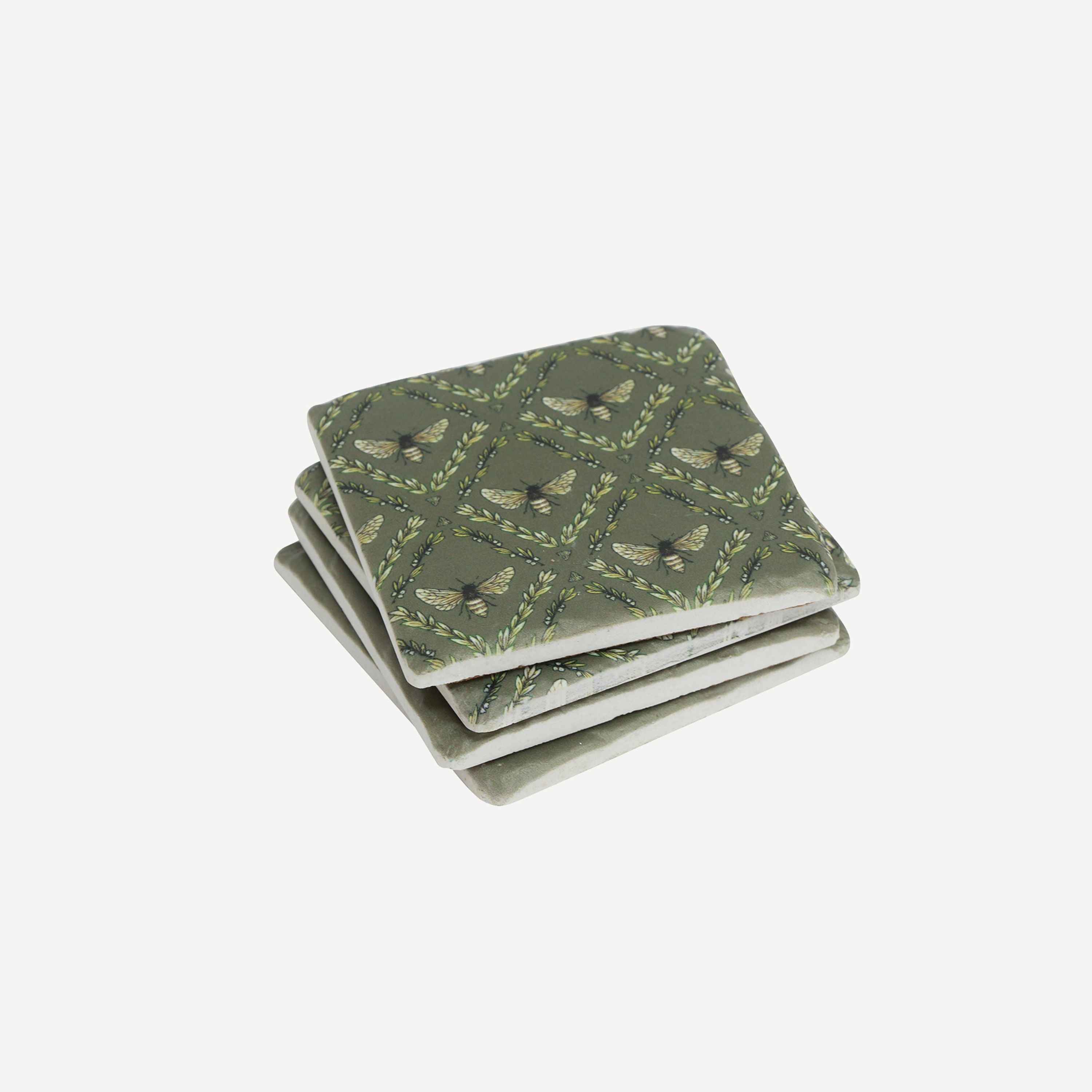 French Country Bee Hive Coasters (4 Pack)