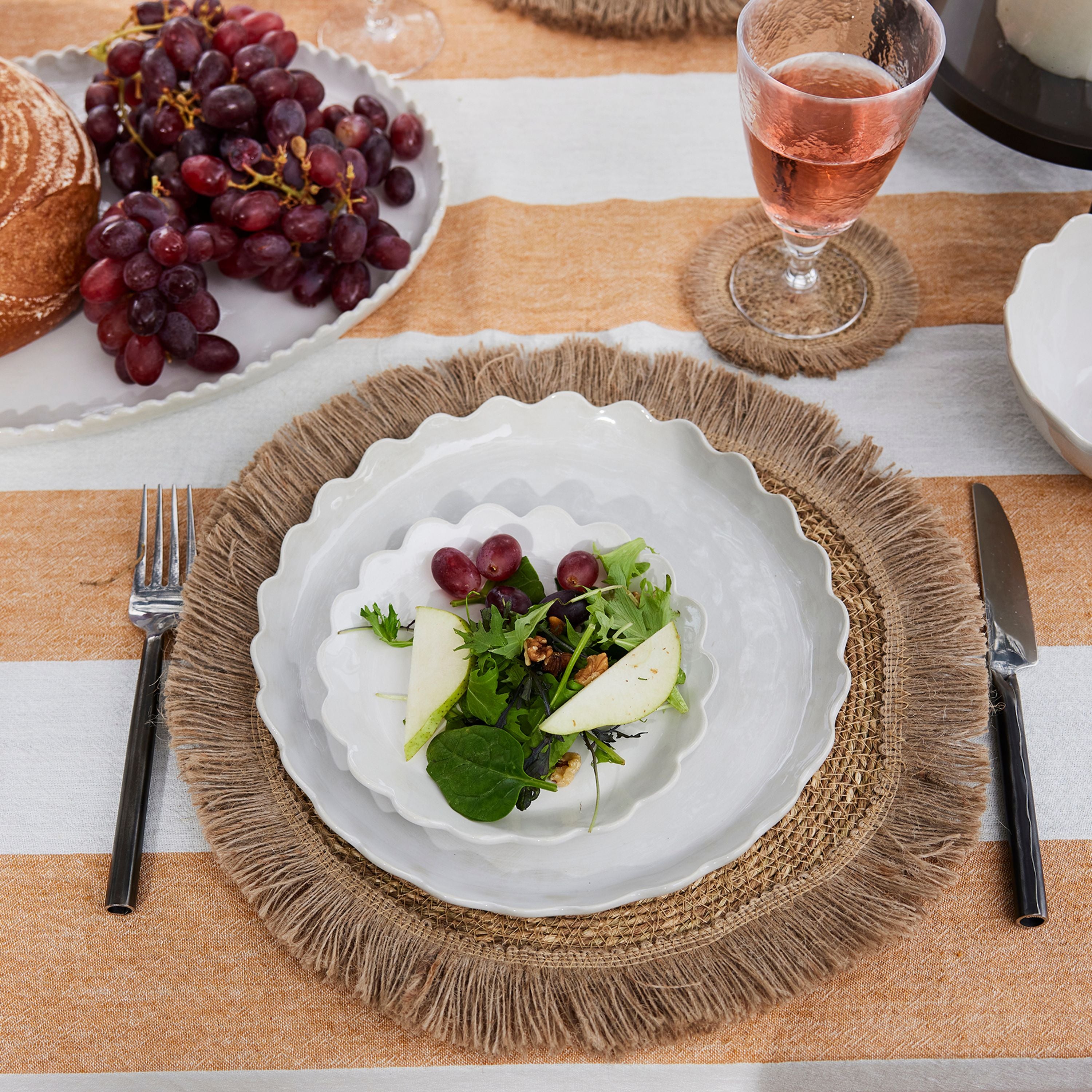 French Country Frayed Edge Seagrass Placemat