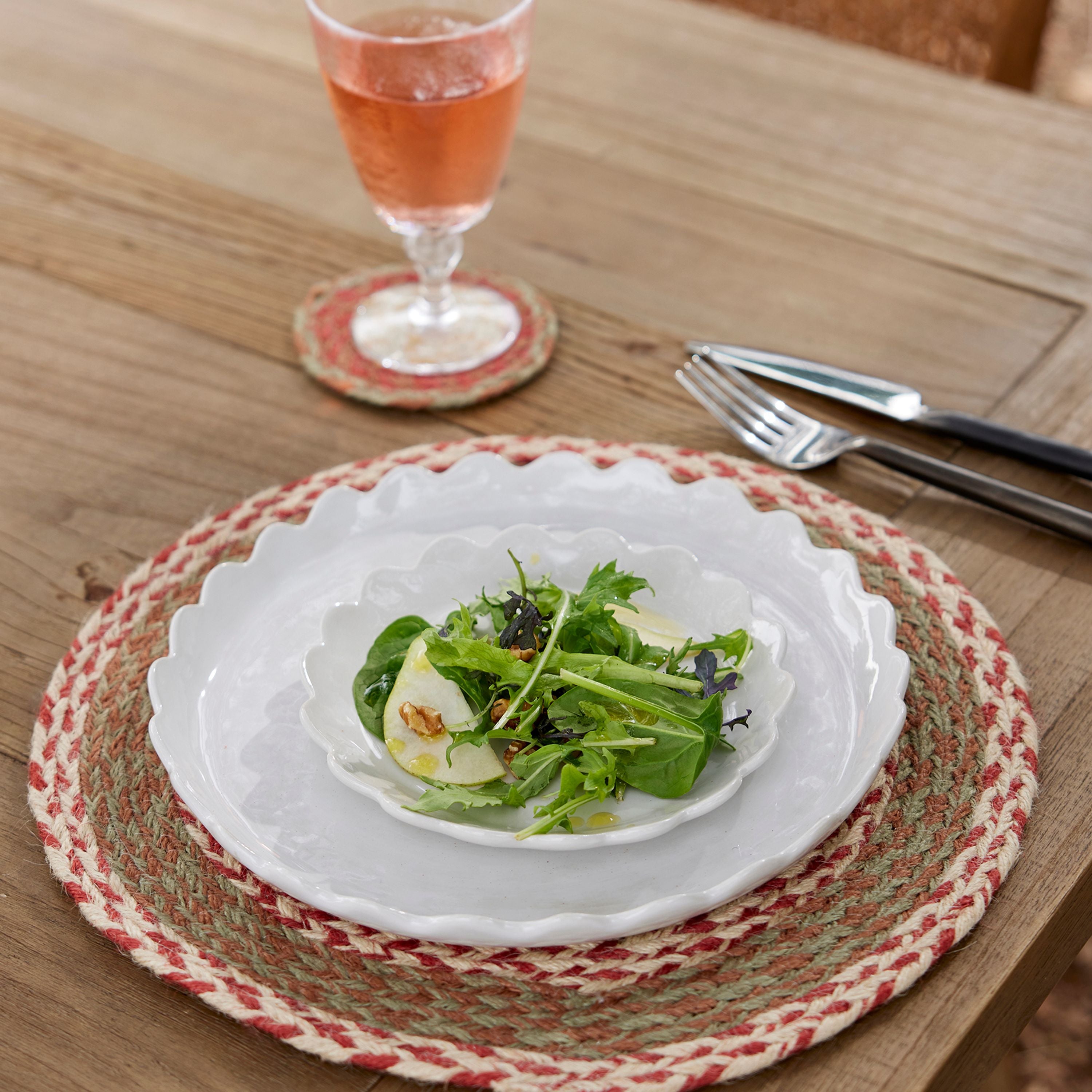 French Country Atika Seagrass Coaster (4 Pack)