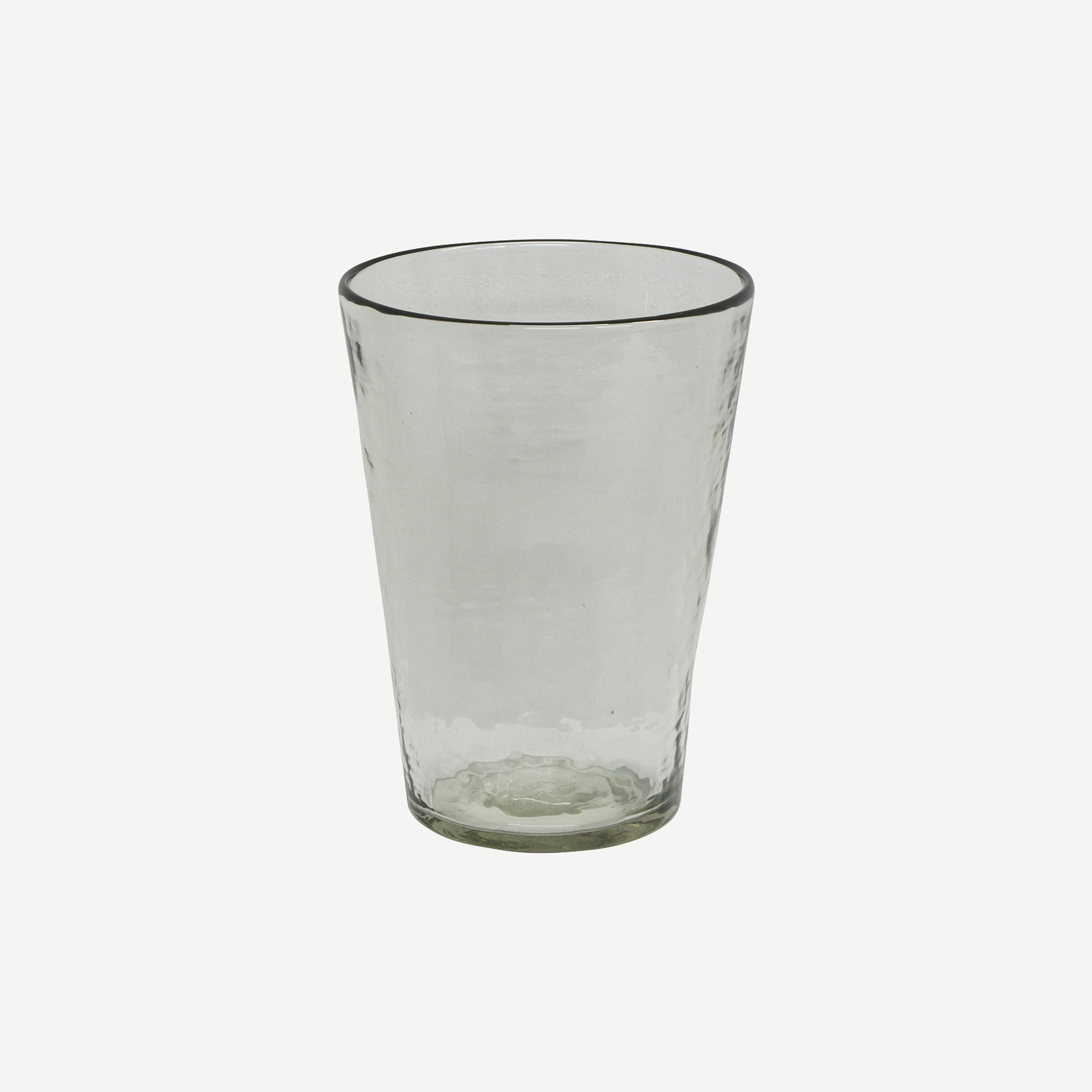 French Country Dappled Clear Conical Vase