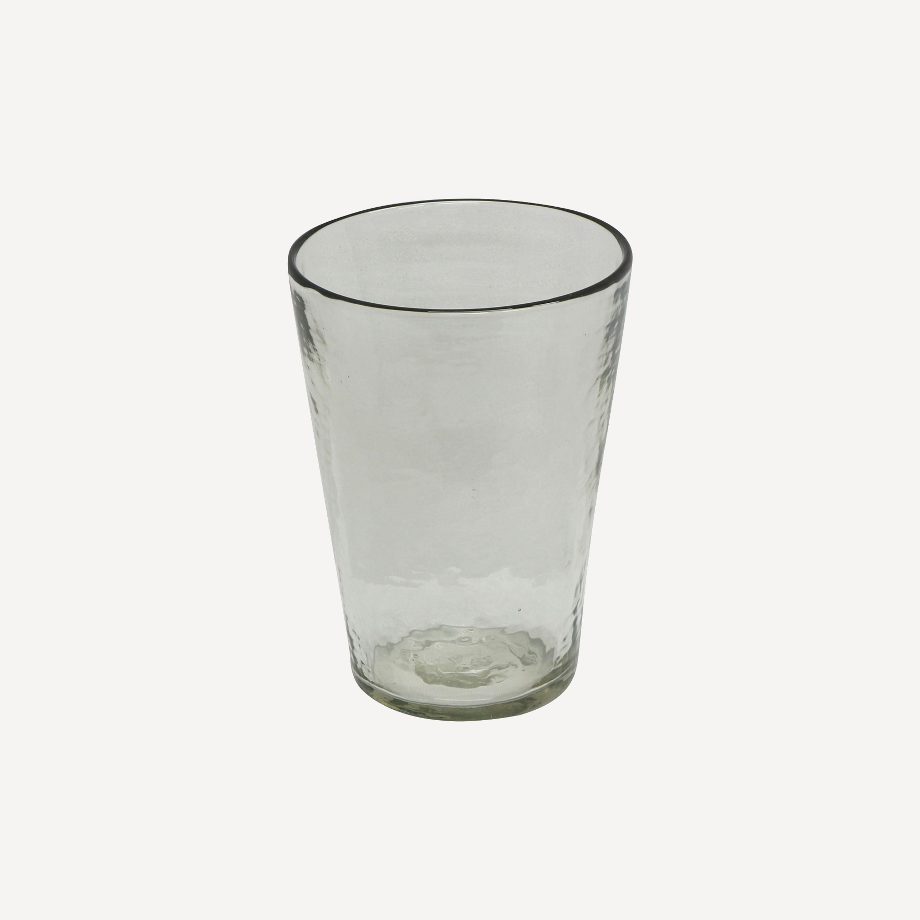 French Country Dappled Clear Conical Vase