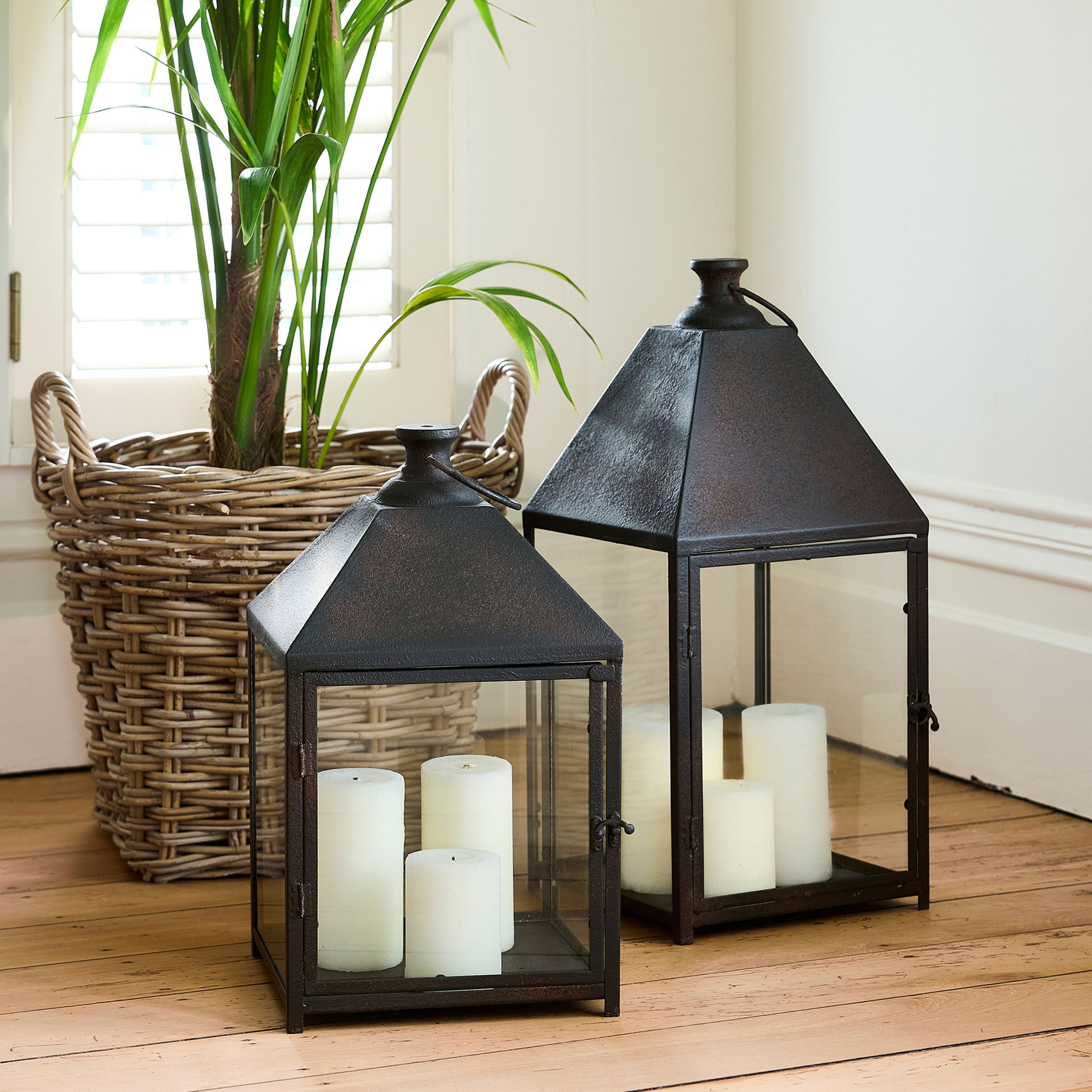 French Country Newton Rustic Lantern Small