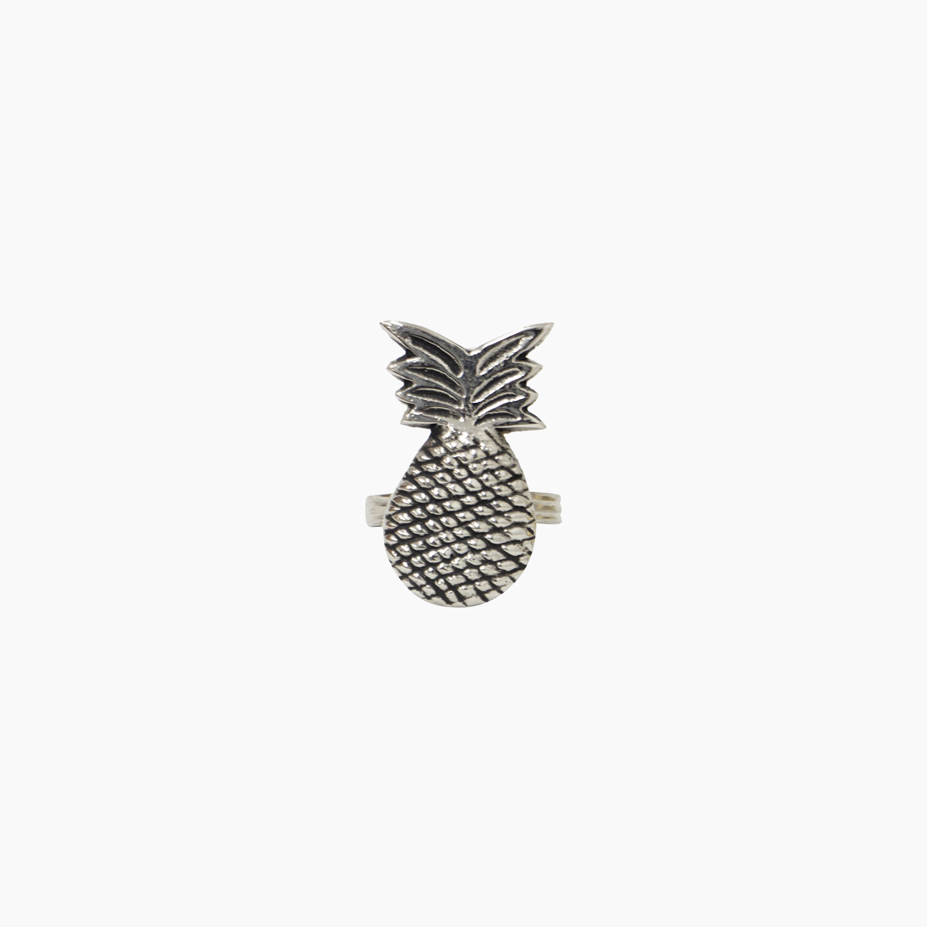 French Country Pineapple Napkin Ring Silver