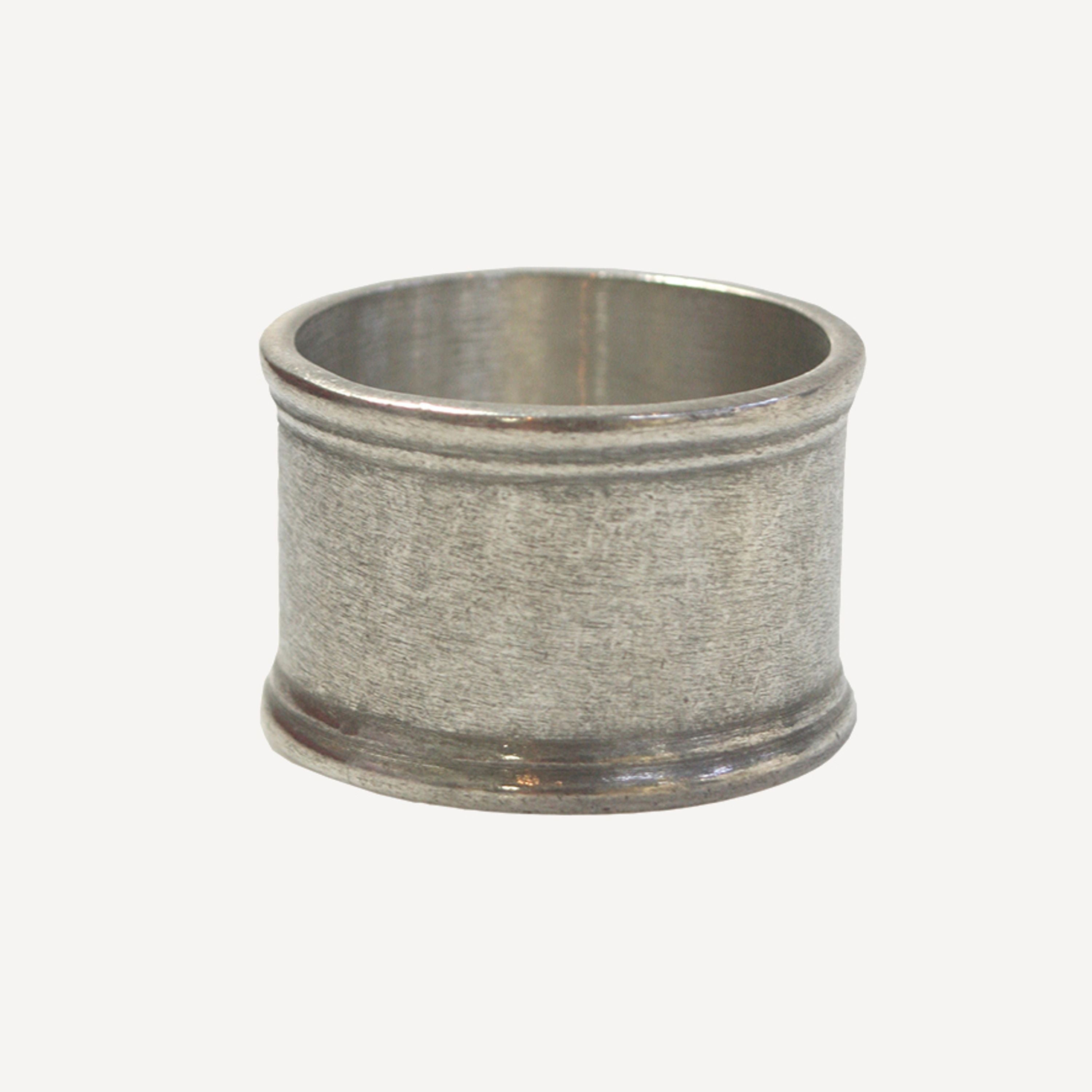 French Country Round Pewter Napkin Ring (4 Pack)