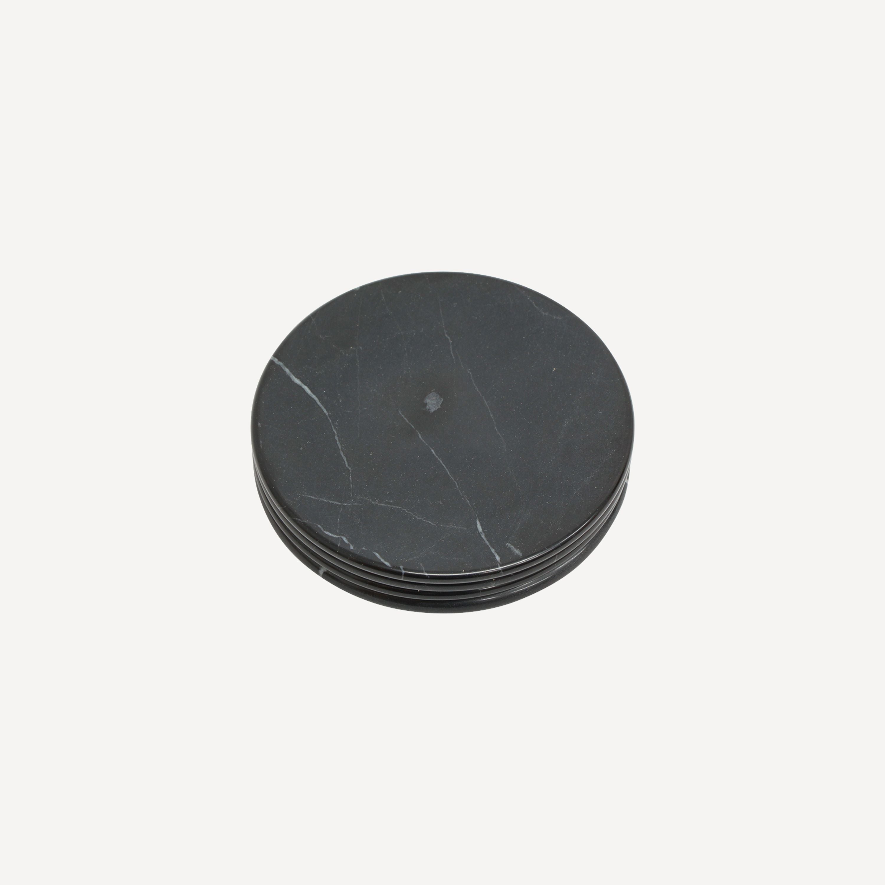 French Country Malmo Coasters Black (4 Pack)
