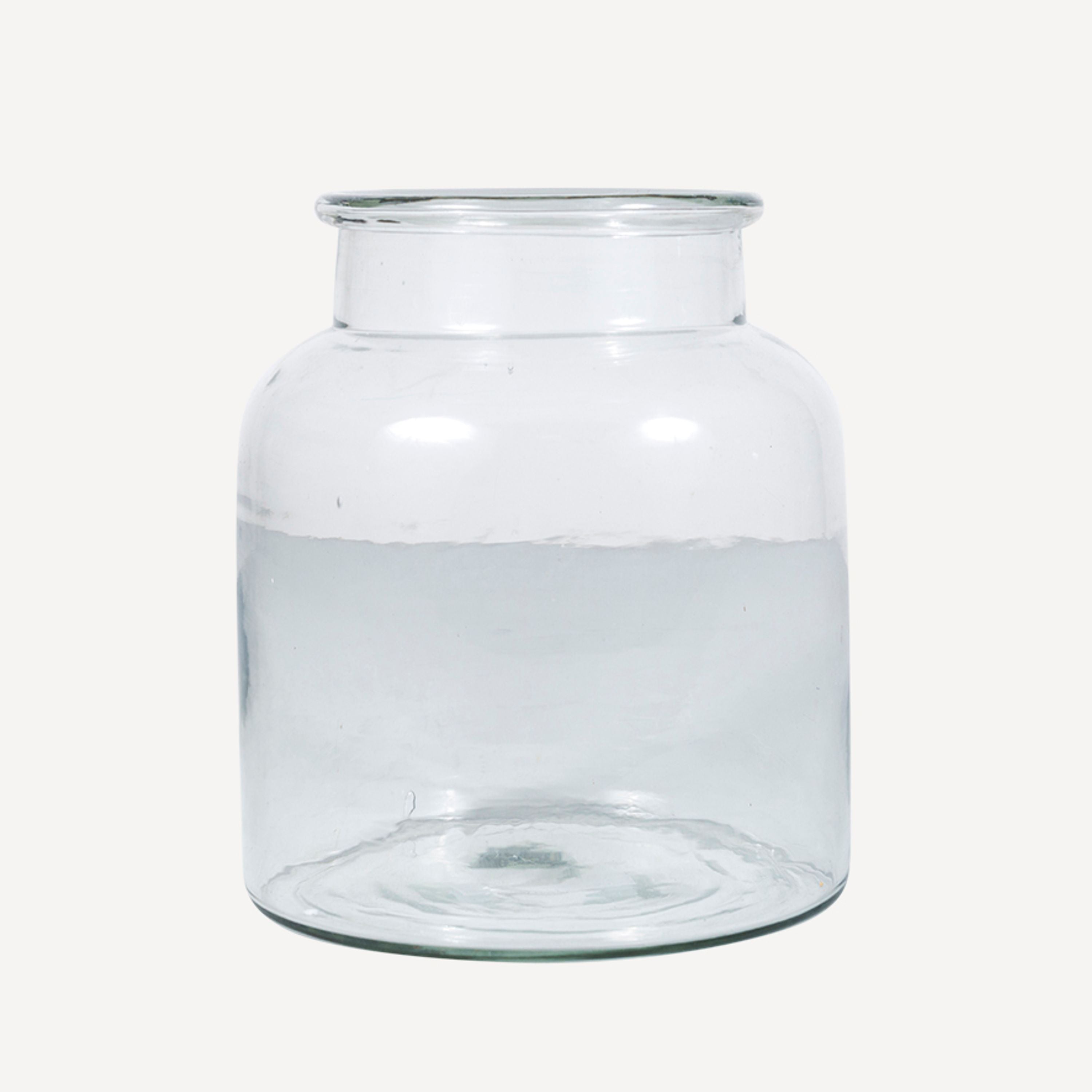French Country Wide Glass Vase Small