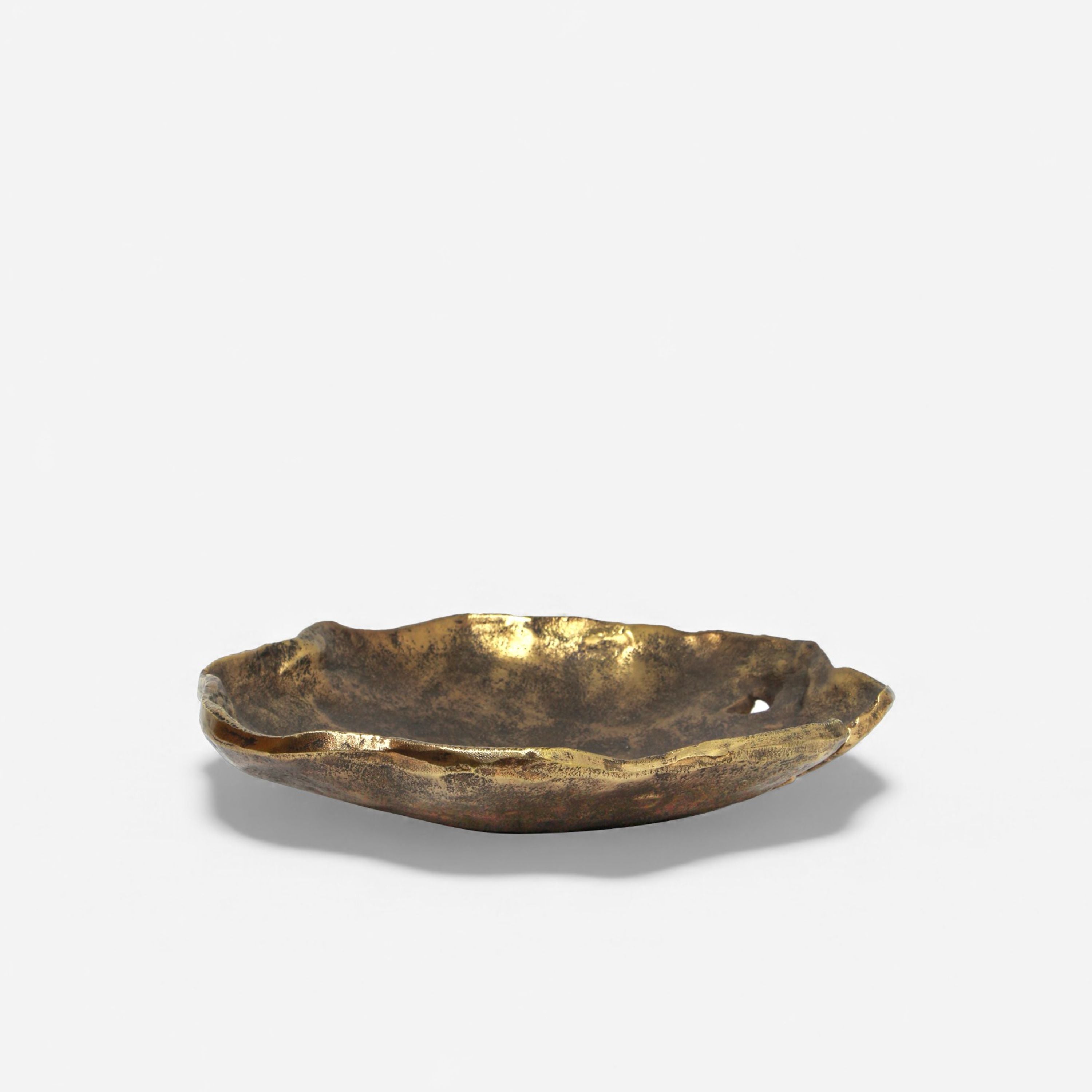 French Country Iron Bowl Aged Gold