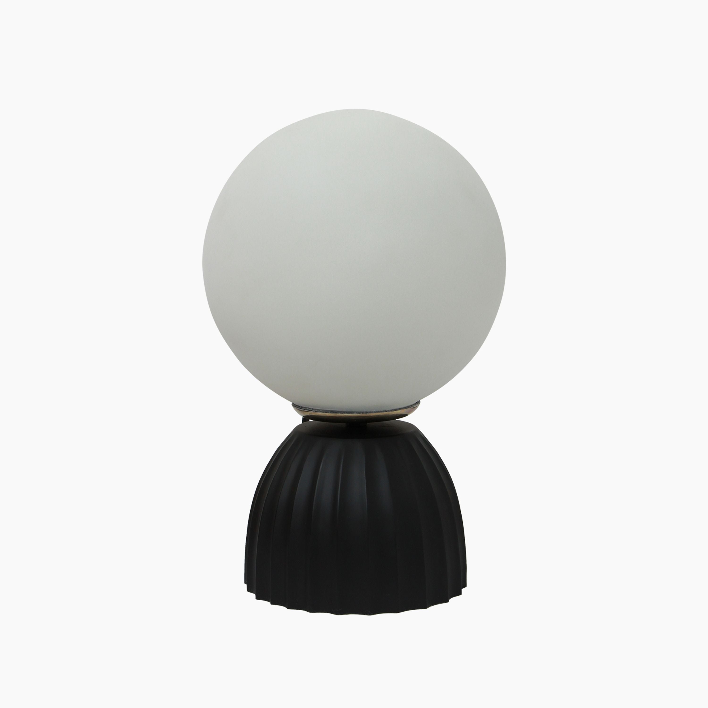 French Country Orion Ribbed Orb Black