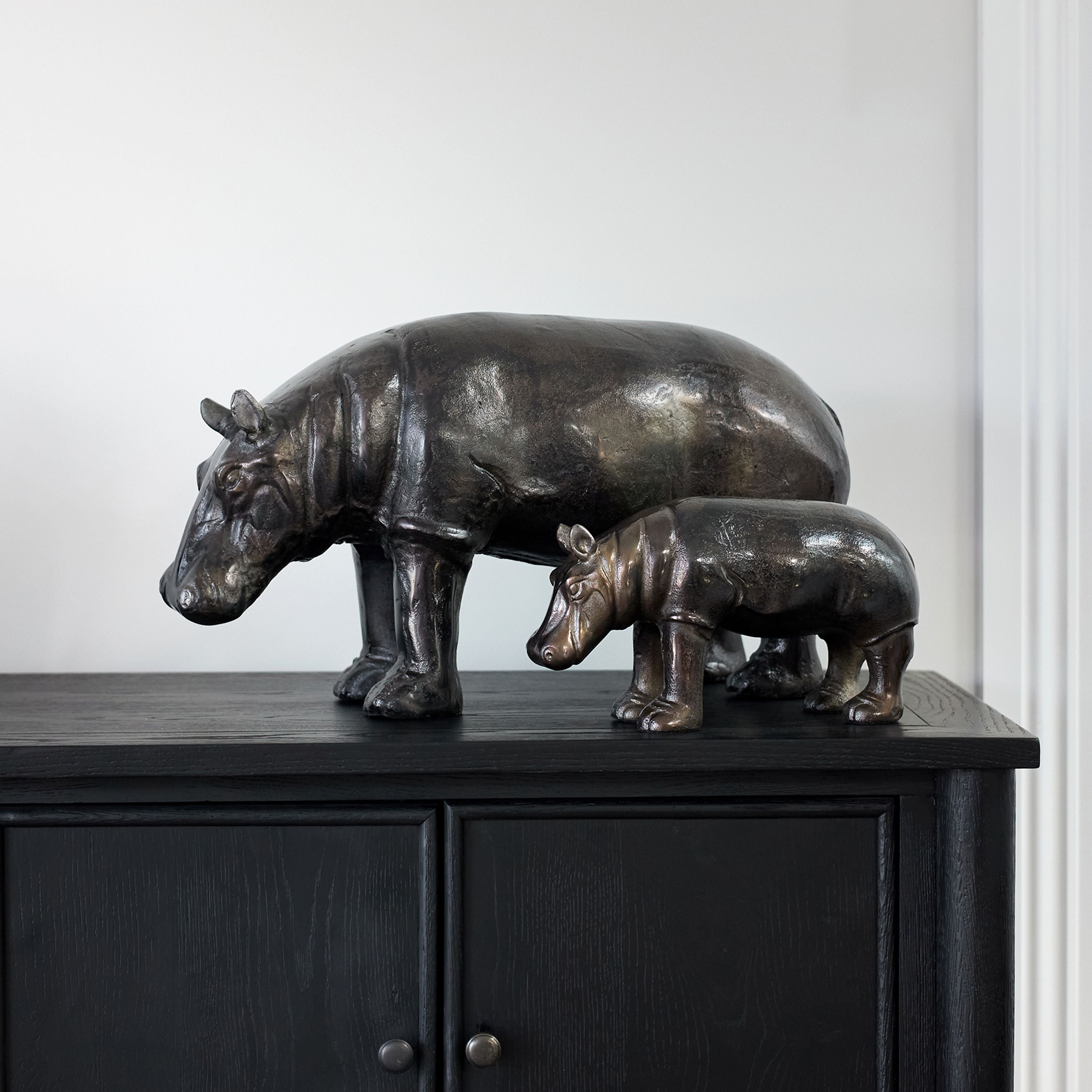 French Country Hippopotamus Oxy Black Large