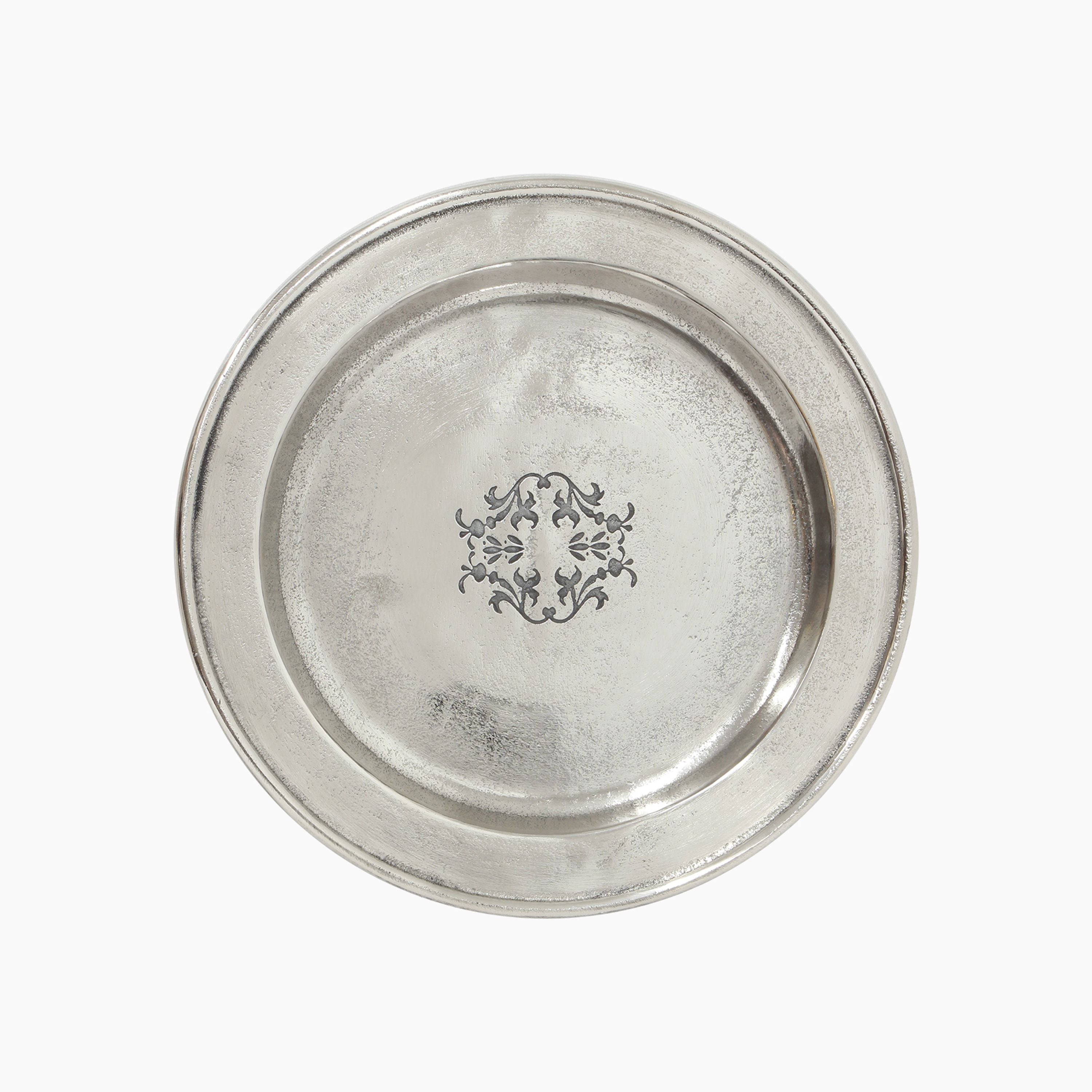 French Country Silver Charger Plate