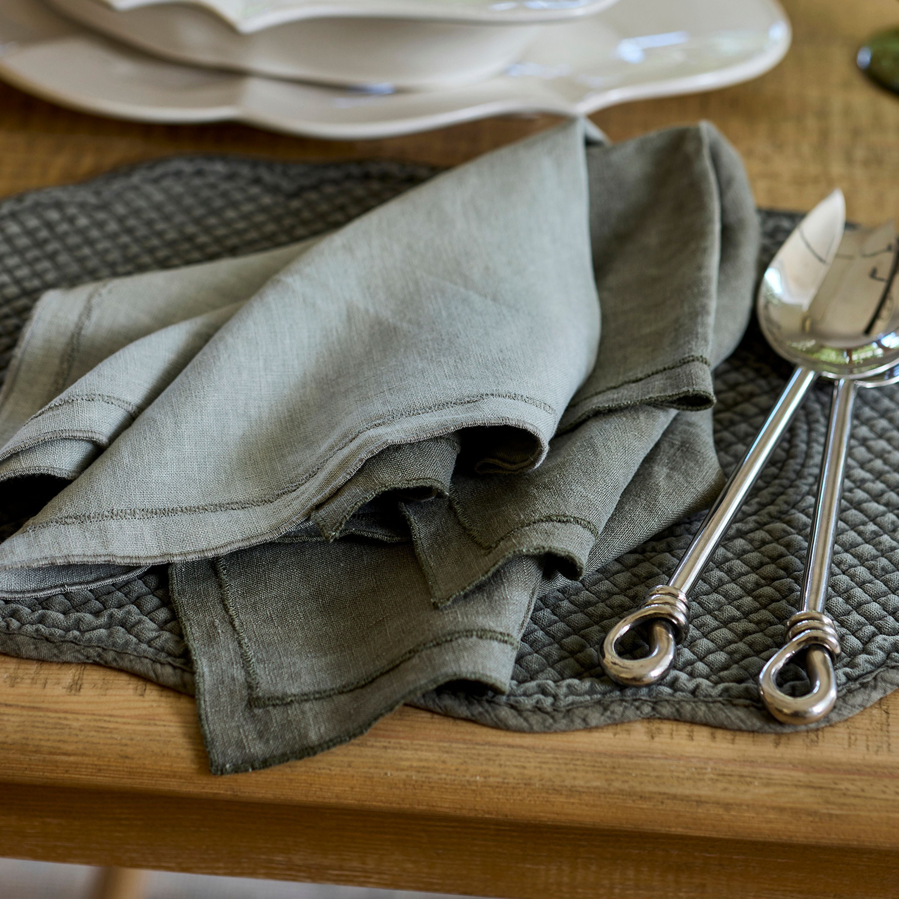 French Country Riley Napkin Fog Blue