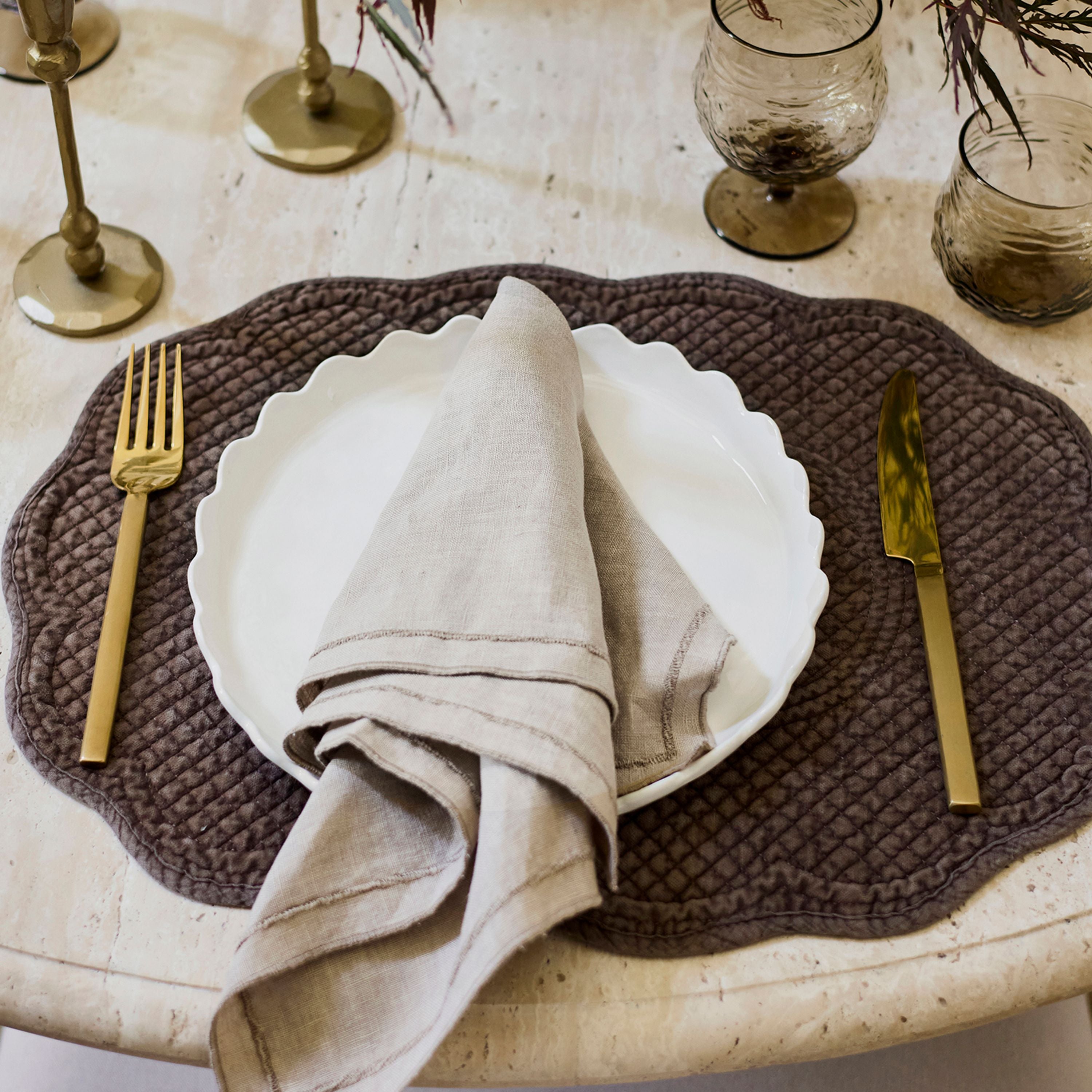 French Country Riley Napkin Taupe