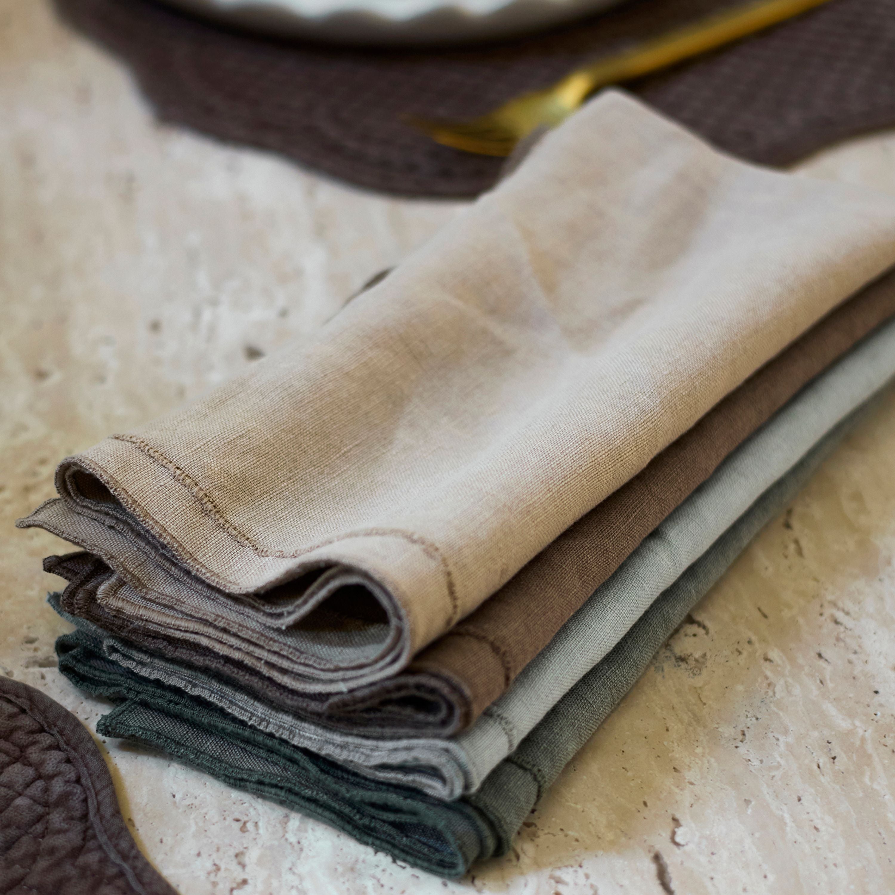 French Country Riley Napkin Brown