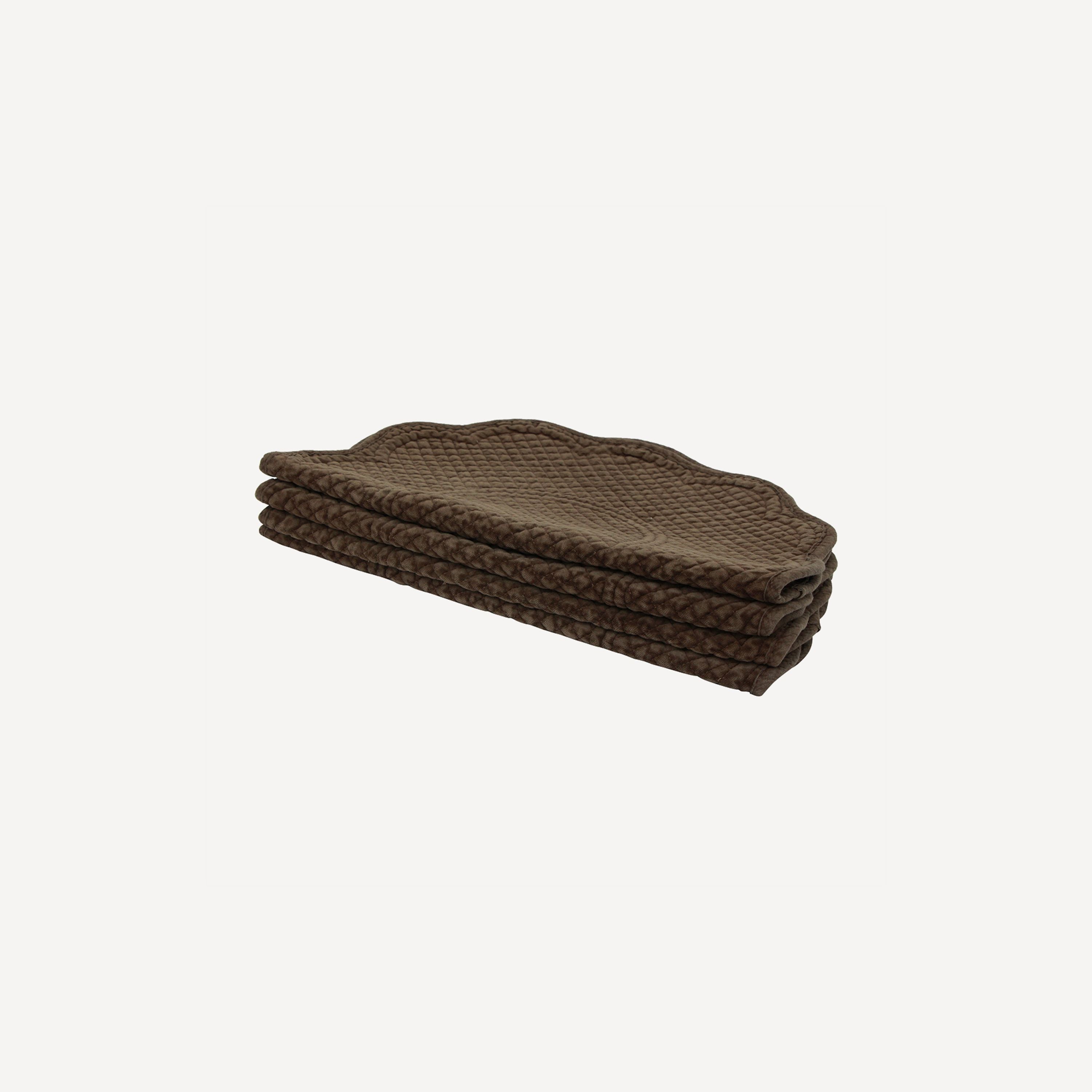 French Country Rena Quilted Placemat Brown