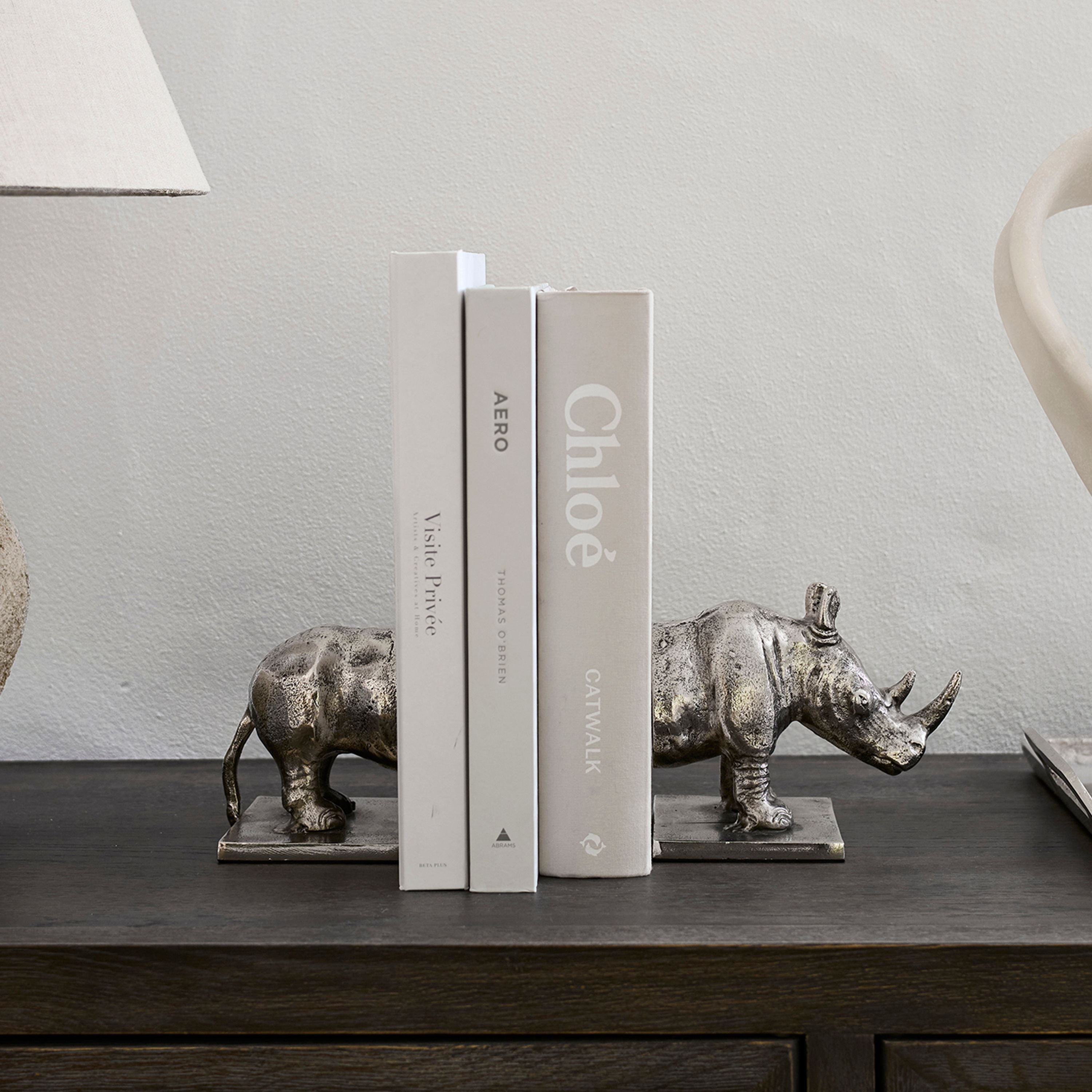 French Country Rhino Bookends