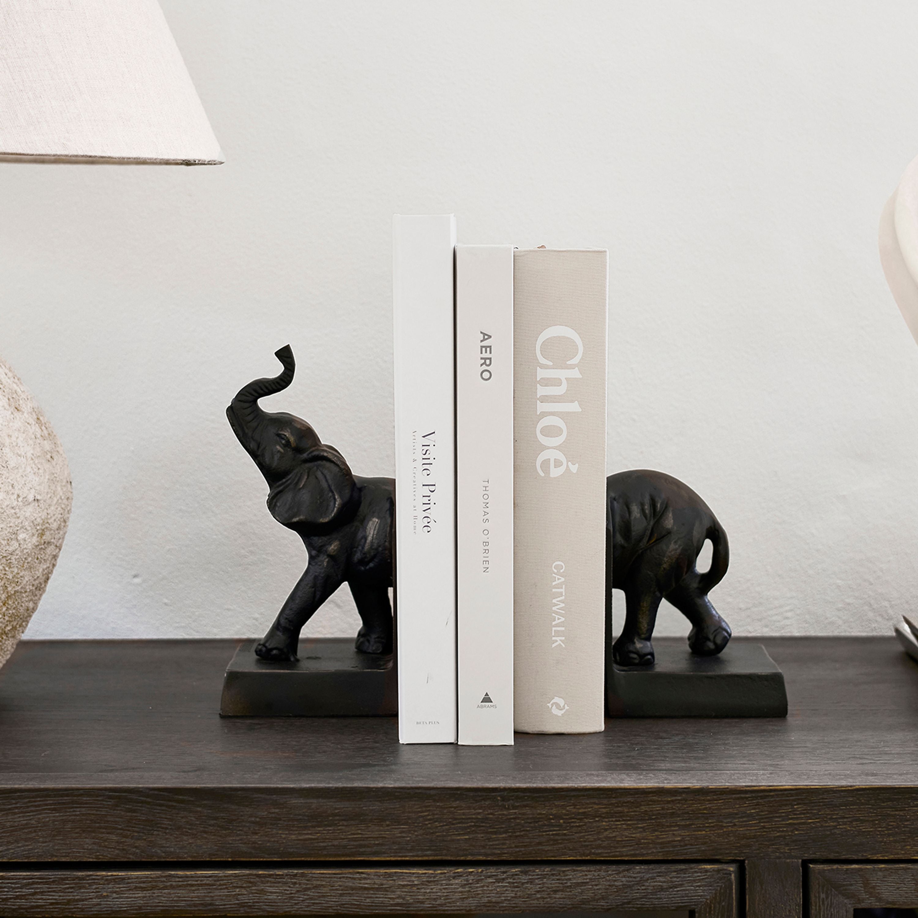 French Country Elephant Bookends