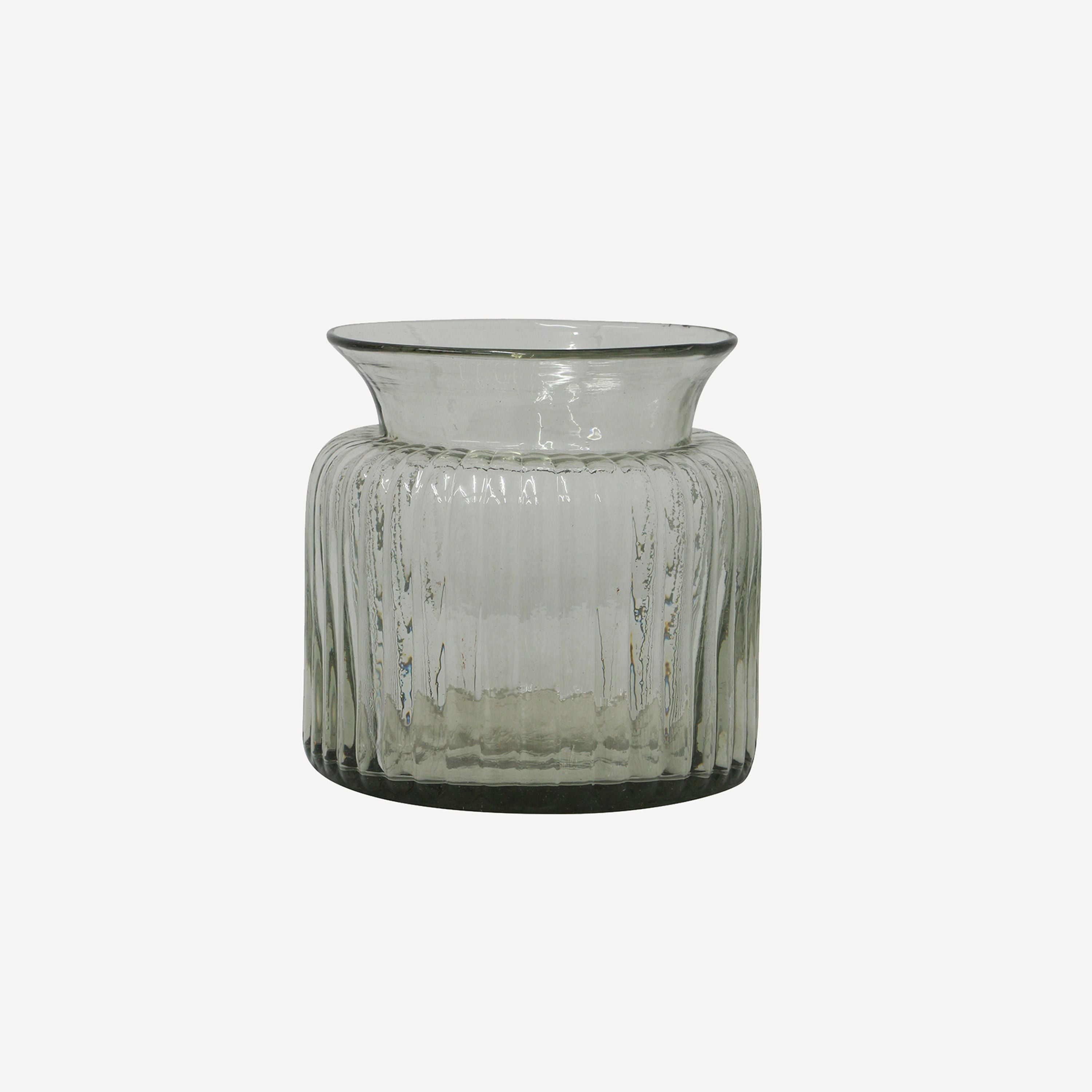 French Country Classic Ribbed Vase Short