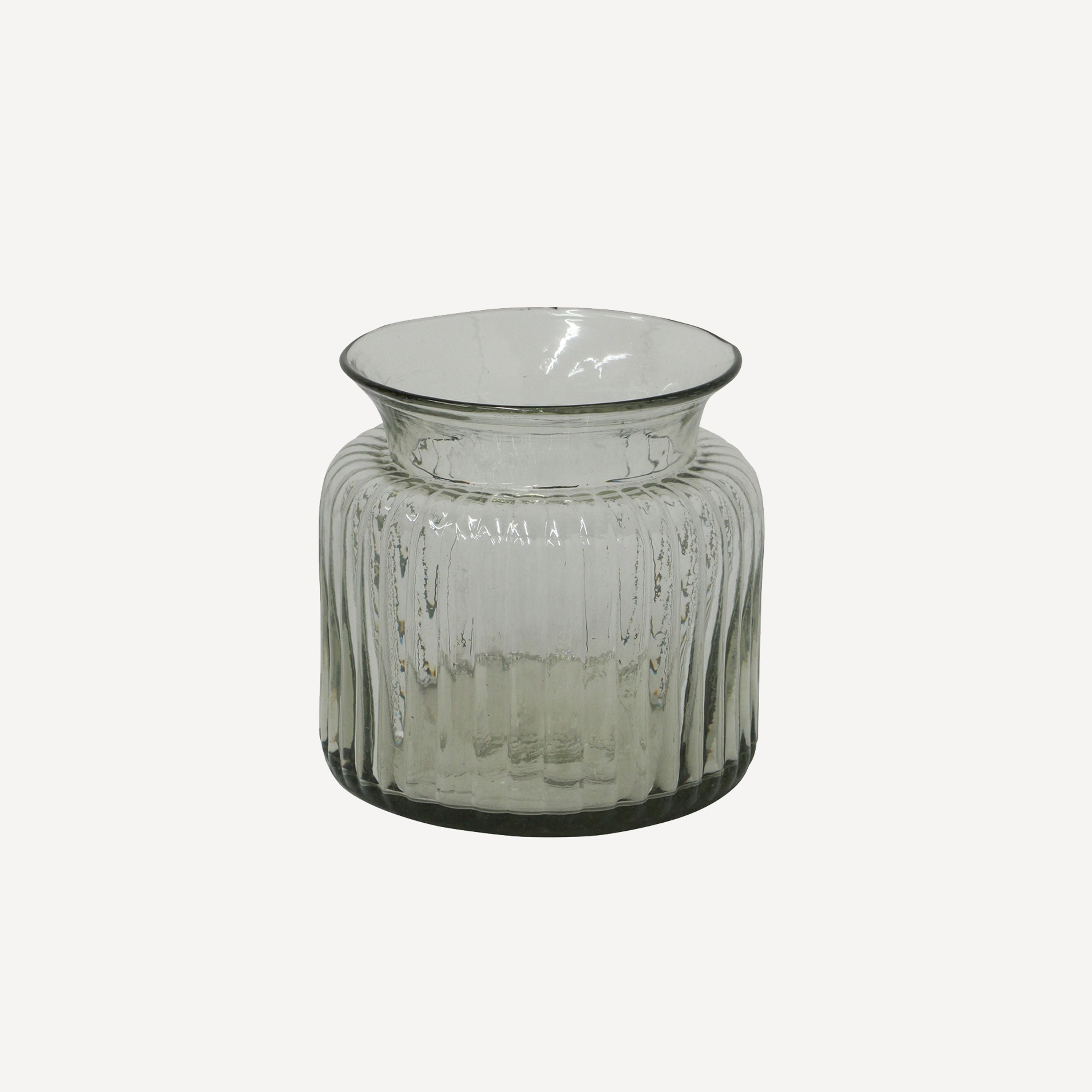 French Country Classic Ribbed Vase Short