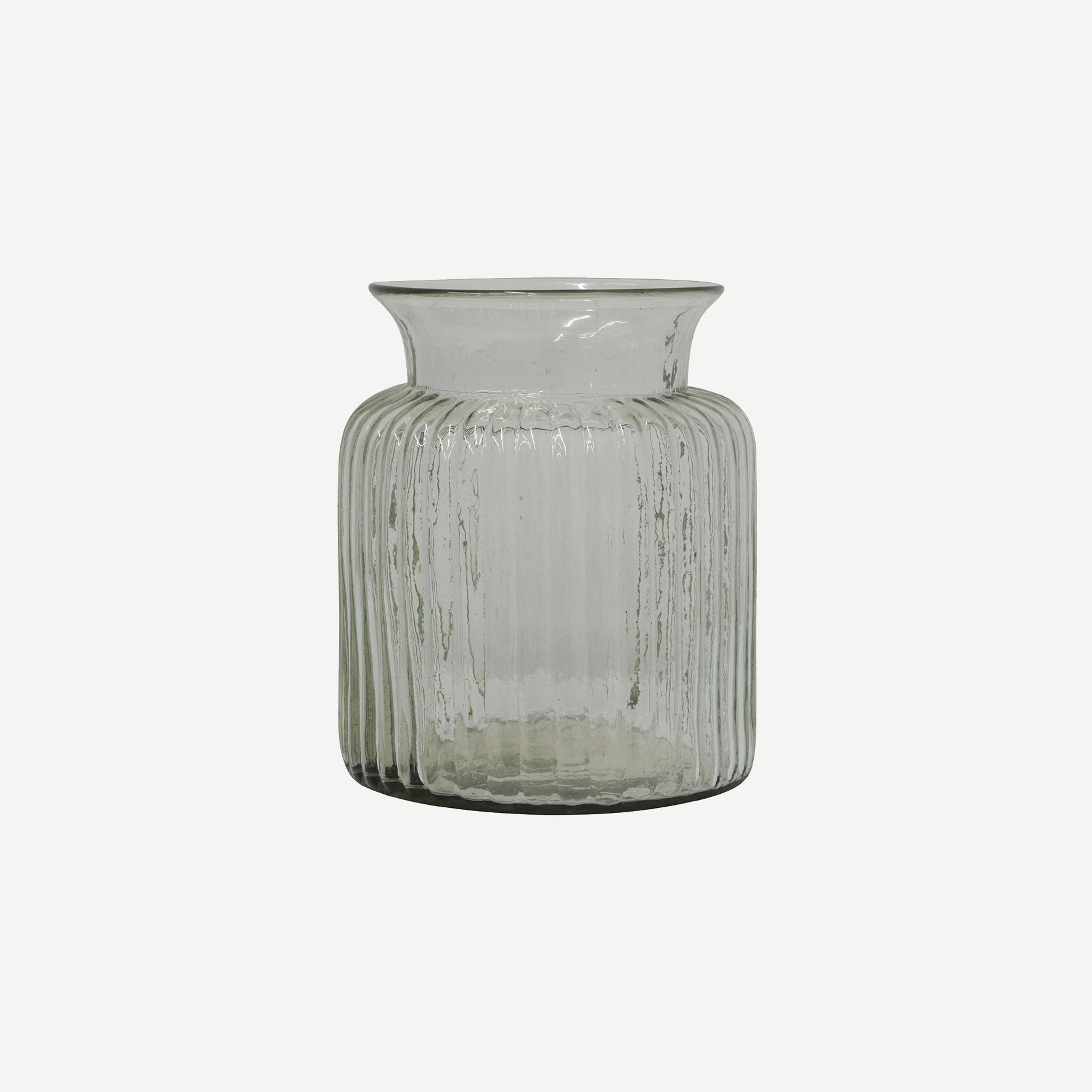French Country Classic Ribbed Vase Tall